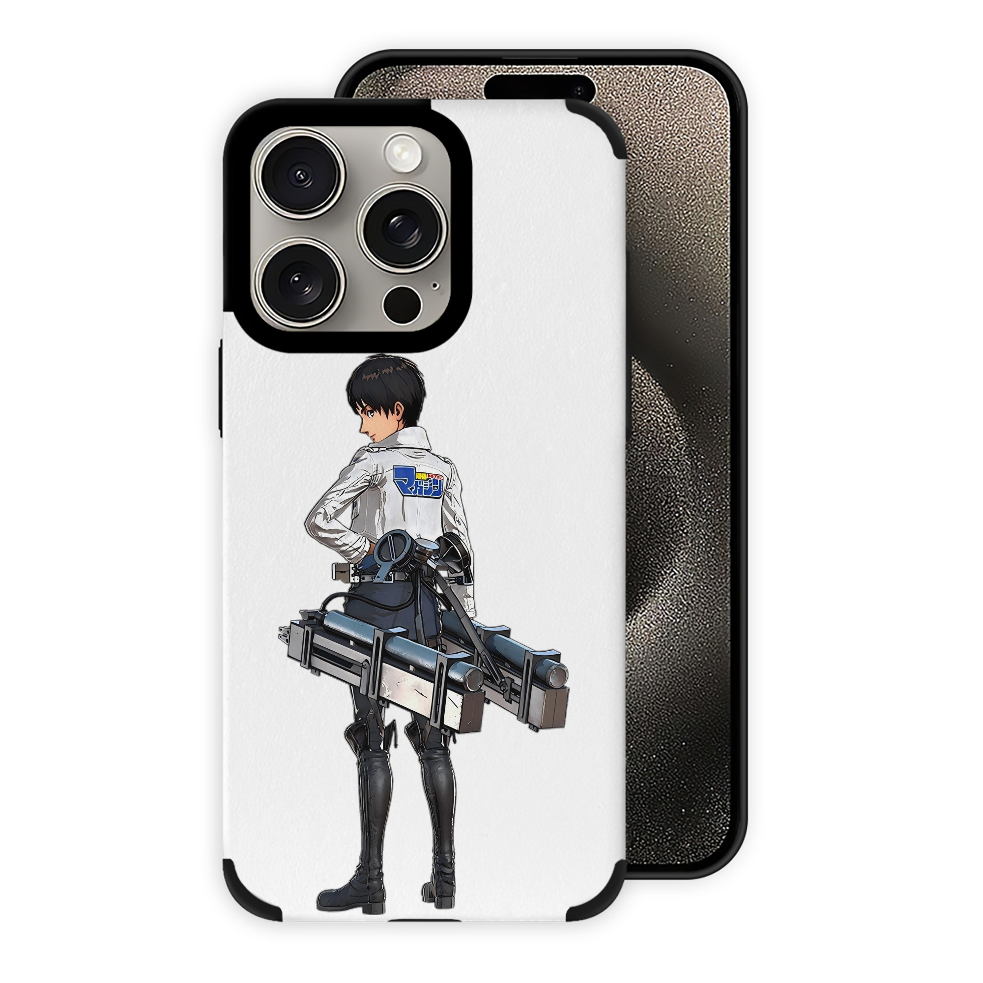 （画像用） 進撃の巨人 エレン･イェーガー Attack on Titan Eren Jäger 【iPhone15ProMax対応】 PUレザー スマホケース 耐衝撃＆黄変防止