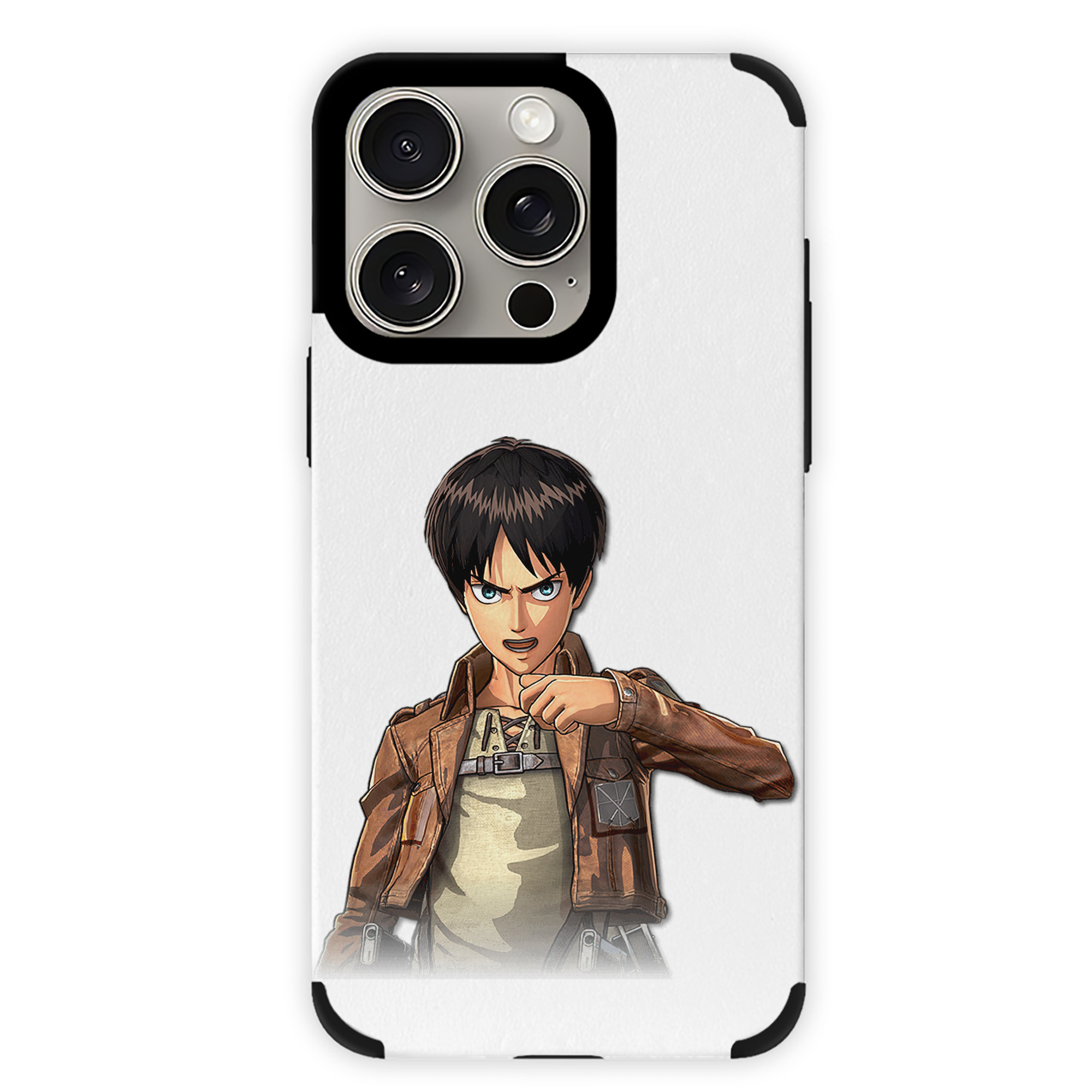 （画像用） 進撃の巨人 エレン･イェーガー Attack on Titan Eren Jäger 【iPhone15ProMax対応】 PUレザー スマホケース 耐衝撃＆黄変防止