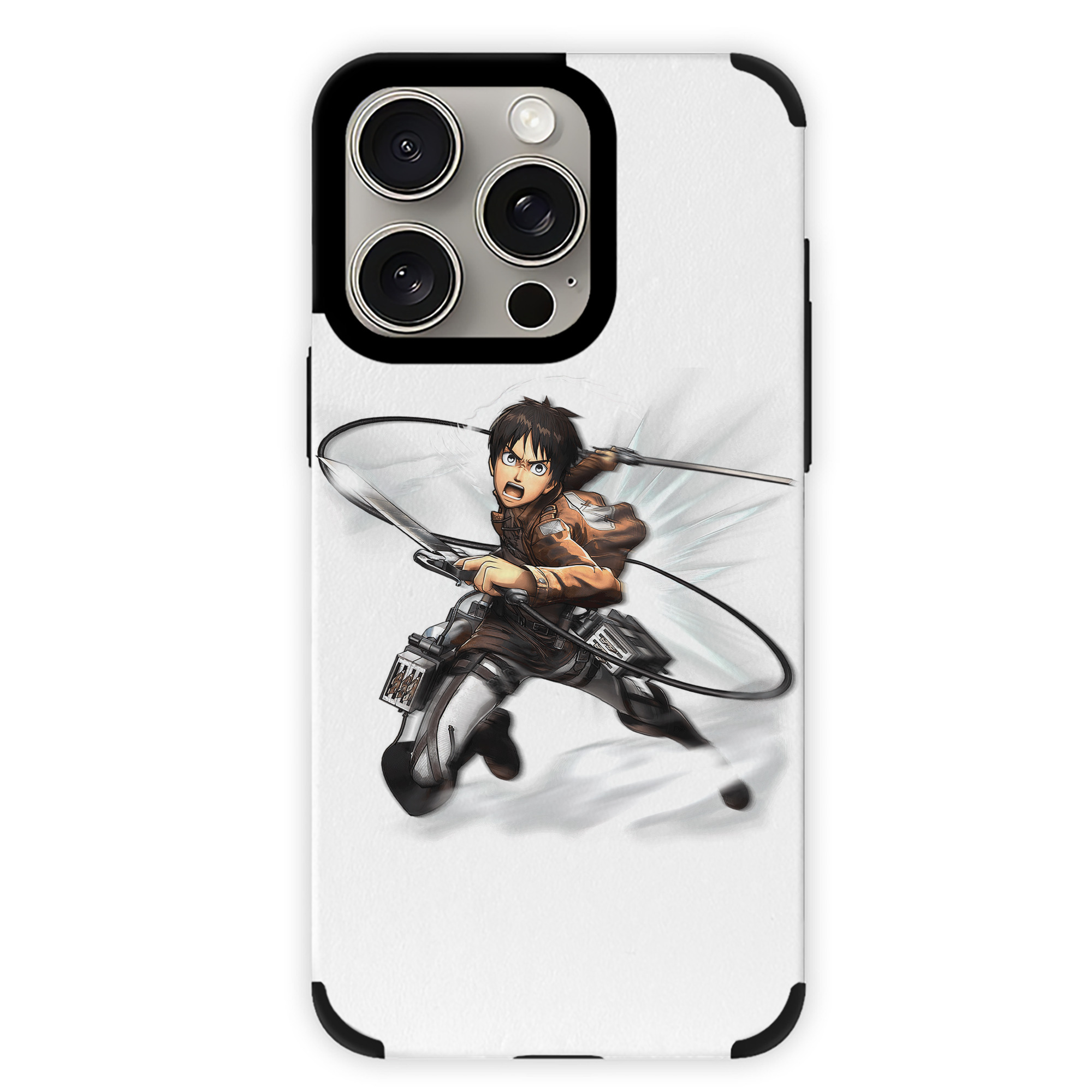 （画像用） 進撃の巨人 エレン･イェーガー Attack on Titan Eren Jäger 【iPhone15ProMax対応】 PUレザー スマホケース 耐衝撃＆黄変防止