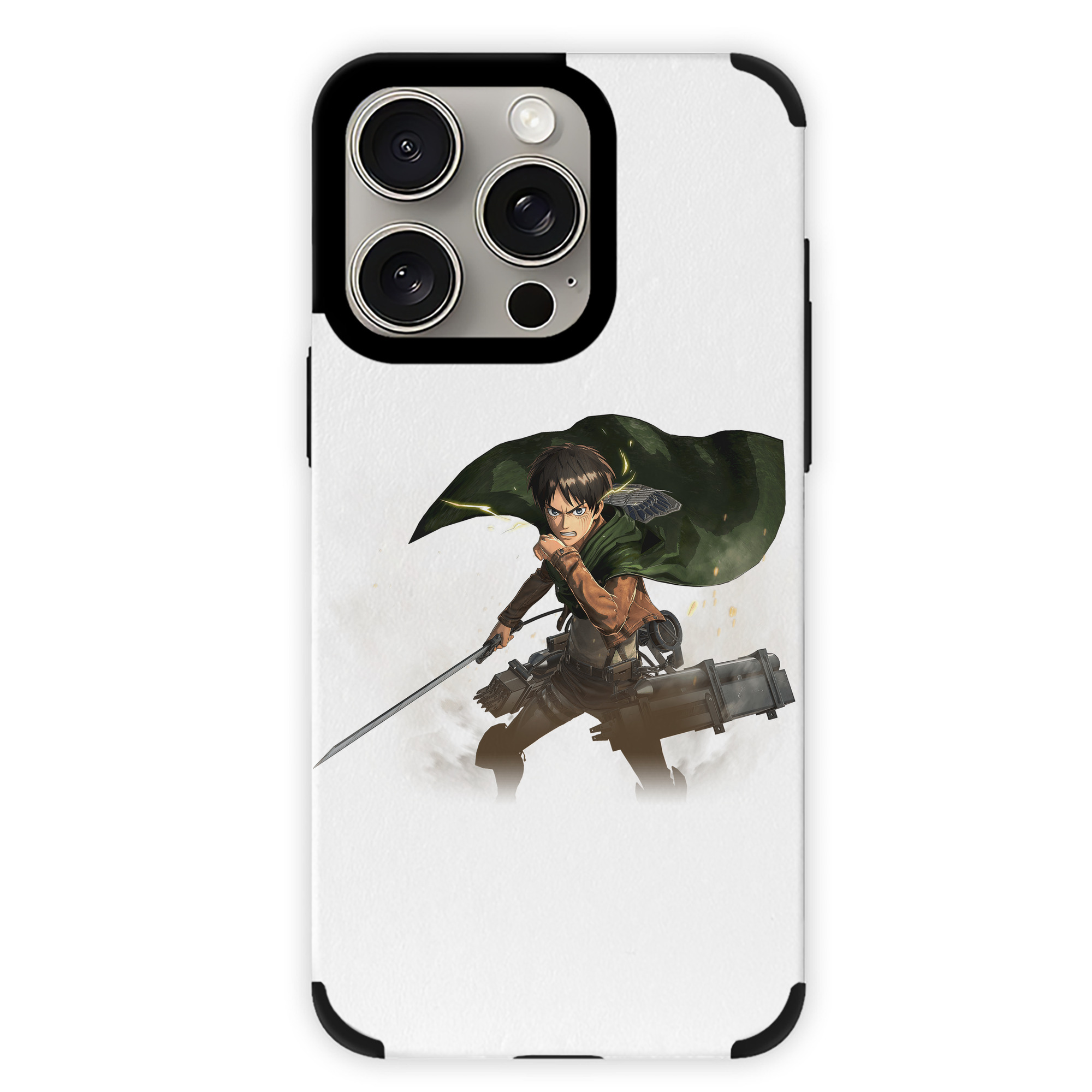 （画像用） 進撃の巨人 エレン･イェーガー Attack on Titan Eren Jäger 【iPhone15ProMax対応】 PUレザー スマホケース 耐衝撃＆黄変防止