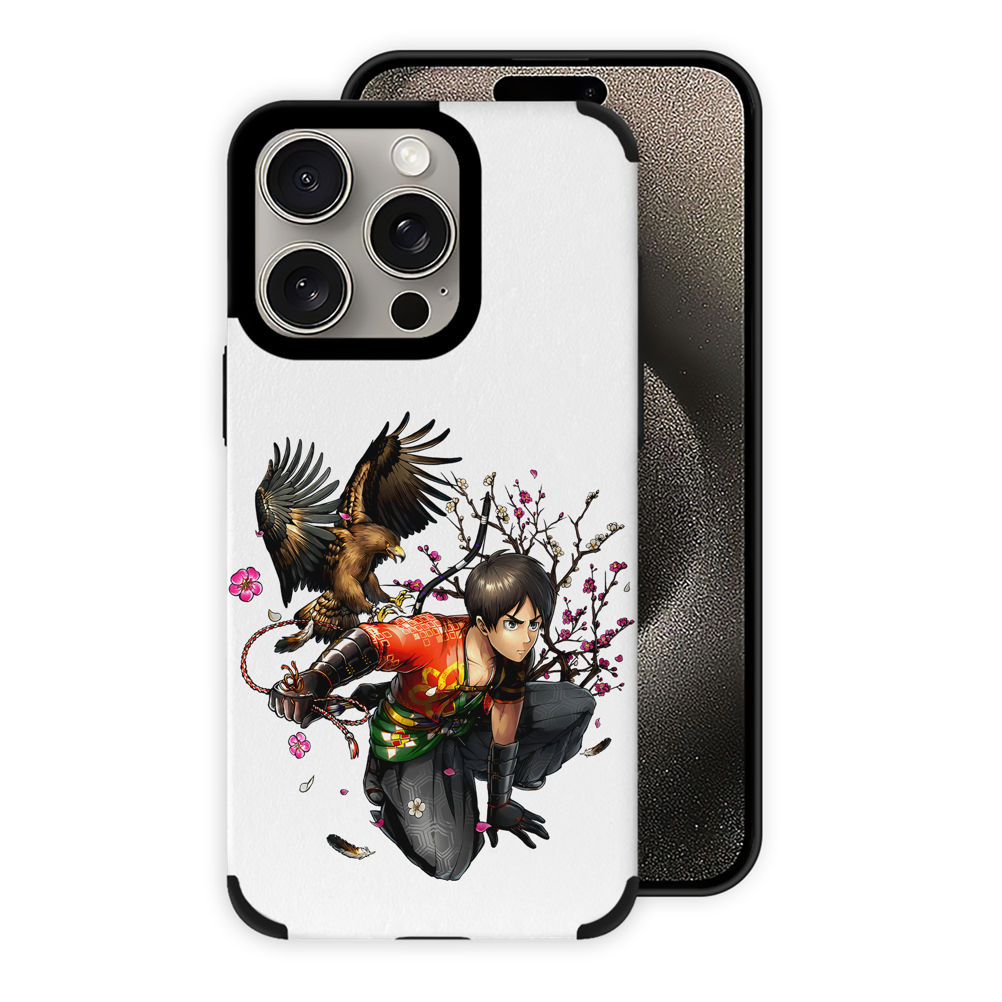 （画像用） 進撃の巨人 エレン･イェーガー Attack on Titan Eren Jäger 【iPhone15ProMax対応】 PUレザー スマホケース 耐衝撃＆黄変防止