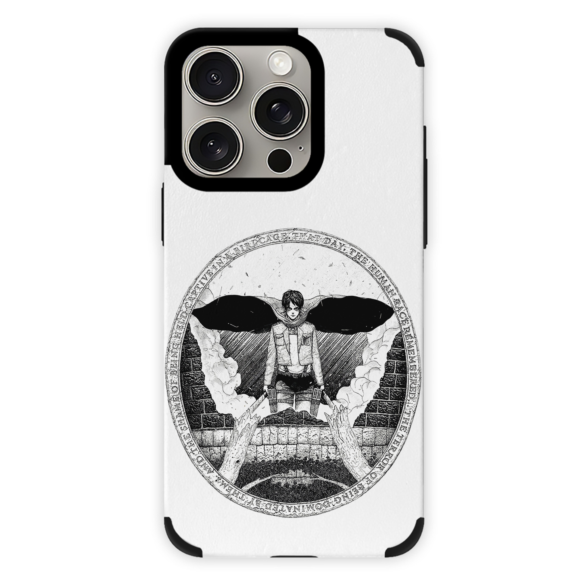 （画像用） 進撃の巨人 エレン･イェーガー Attack on Titan Eren Jäger 【iPhone15ProMax対応】 PUレザー スマホケース 耐衝撃＆黄変防止