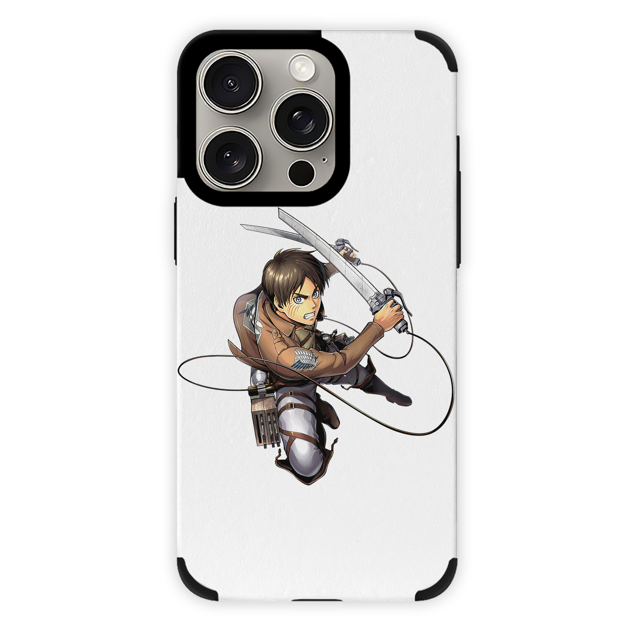 （画像用） 進撃の巨人 エレン･イェーガー Attack on Titan Eren Jäger 【iPhone15ProMax対応】 PUレザー スマホケース 耐衝撃＆黄変防止