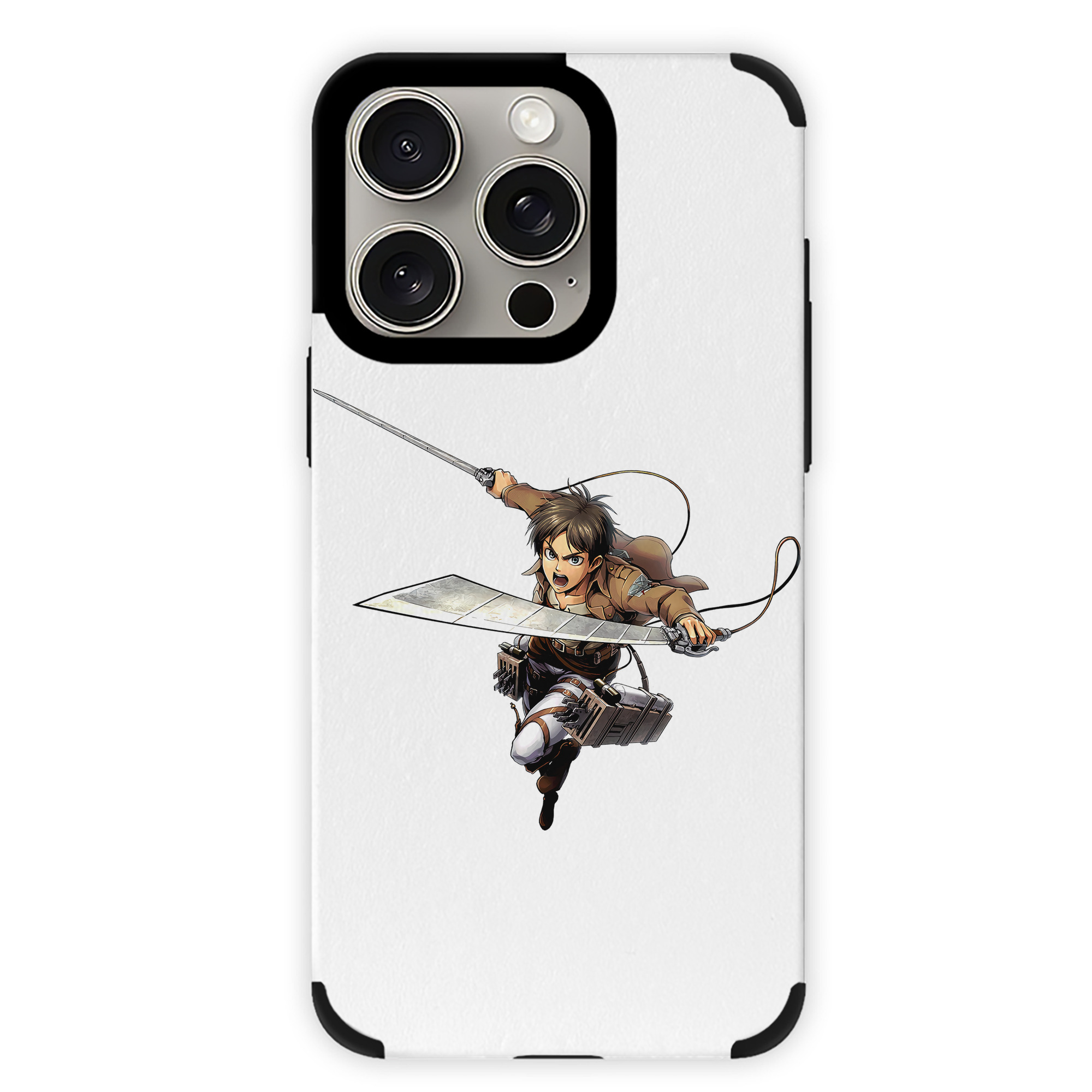 （画像用） 進撃の巨人 エレン･イェーガー Attack on Titan Eren Jäger 【iPhone15ProMax対応】 PUレザー スマホケース 耐衝撃＆黄変防止