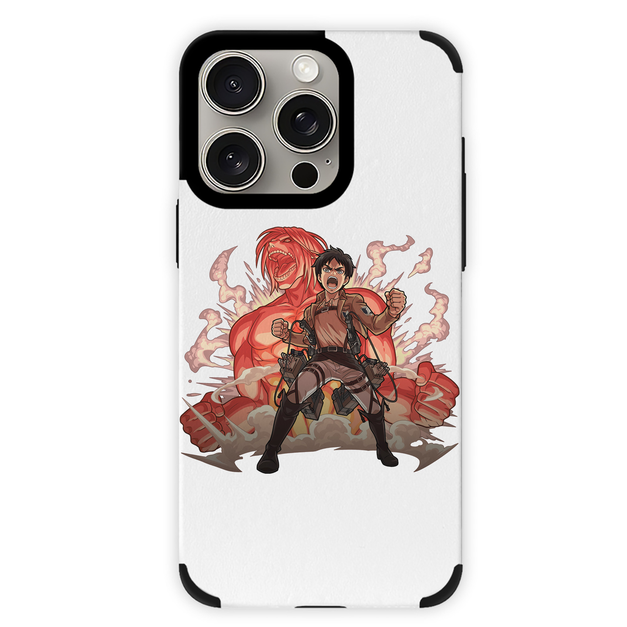 （画像用） 進撃の巨人 エレン･イェーガー Attack on Titan Eren Jäger 【iPhone15ProMax対応】 PUレザー スマホケース 耐衝撃＆黄変防止