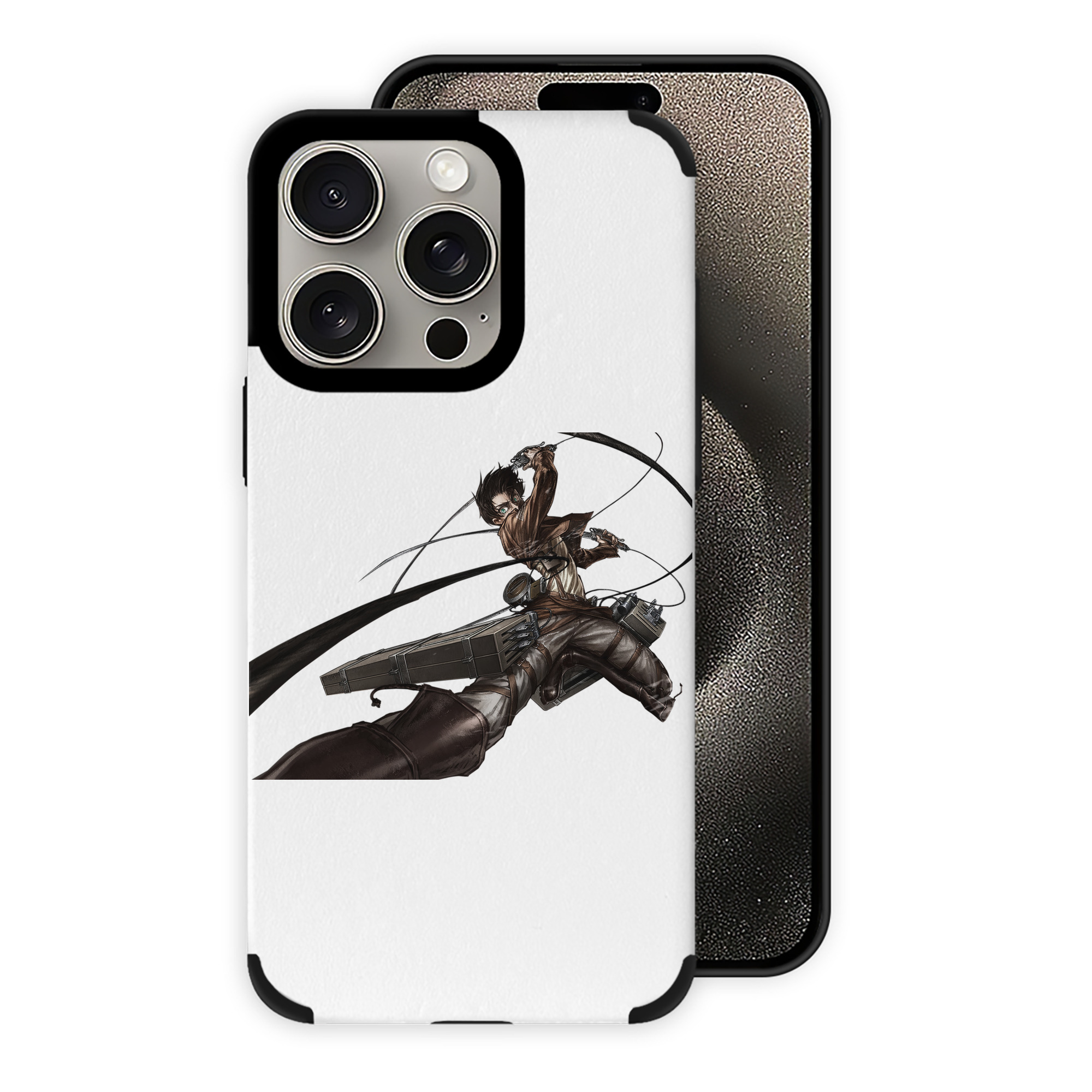 （画像用） 進撃の巨人 エレン･イェーガー Attack on Titan Eren Jäger 【iPhone15ProMax対応】 PUレザー スマホケース 耐衝撃＆黄変防止