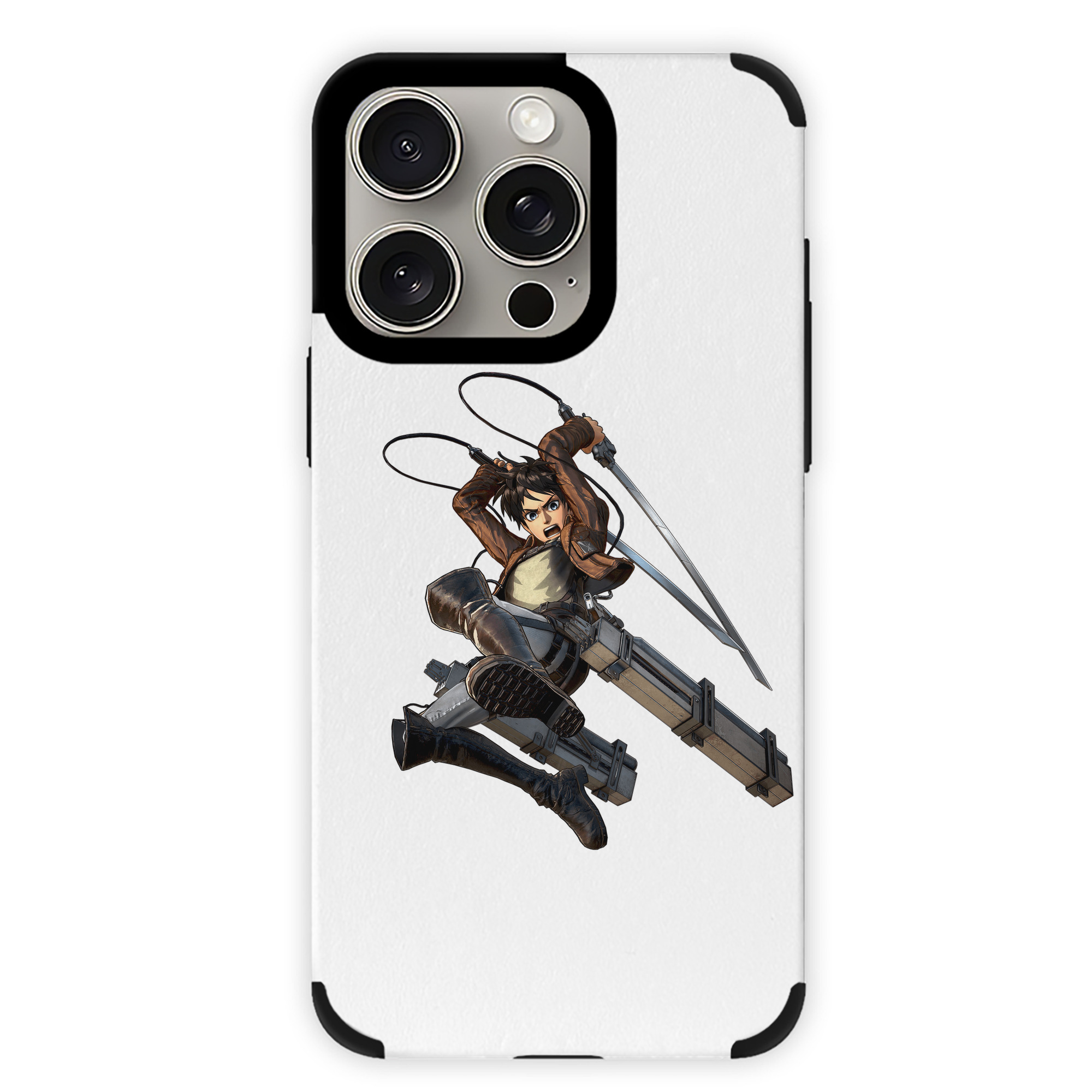 （画像用） 進撃の巨人 エレン･イェーガー Attack on Titan Eren Jäger 【iPhone15ProMax対応】 PUレザー スマホケース 耐衝撃＆黄変防止