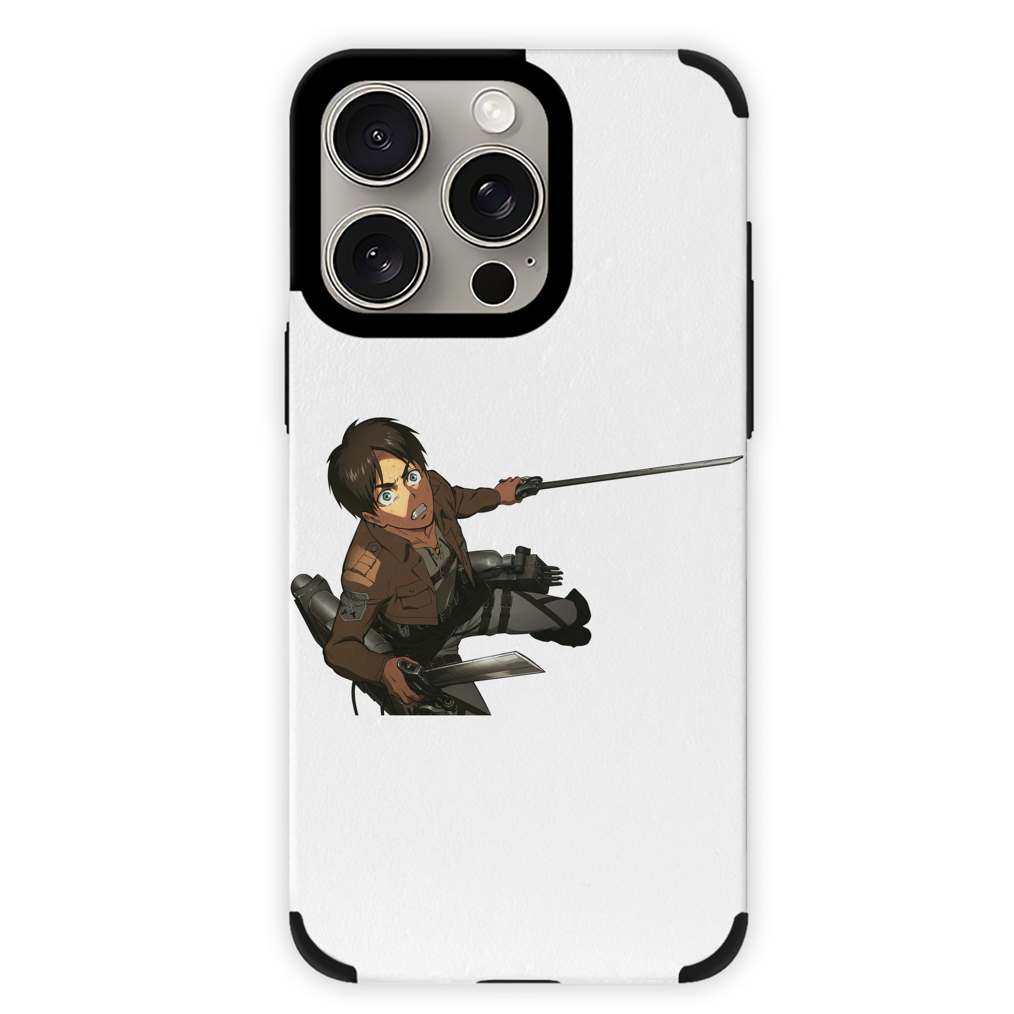 （画像用） 進撃の巨人 エレン･イェーガー Attack on Titan Eren Jäger 【iPhone15ProMax対応】 PUレザー スマホケース 耐衝撃＆黄変防止