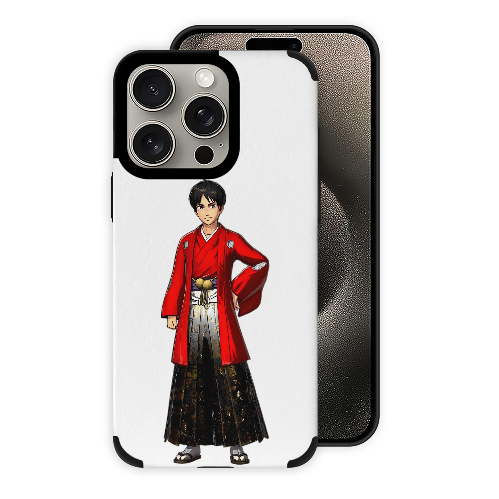 （画像用） 進撃の巨人 エレン･イェーガー Attack on Titan Eren Jäger 【iPhone15ProMax対応】 PUレザー スマホケース 耐衝撃＆黄変防止