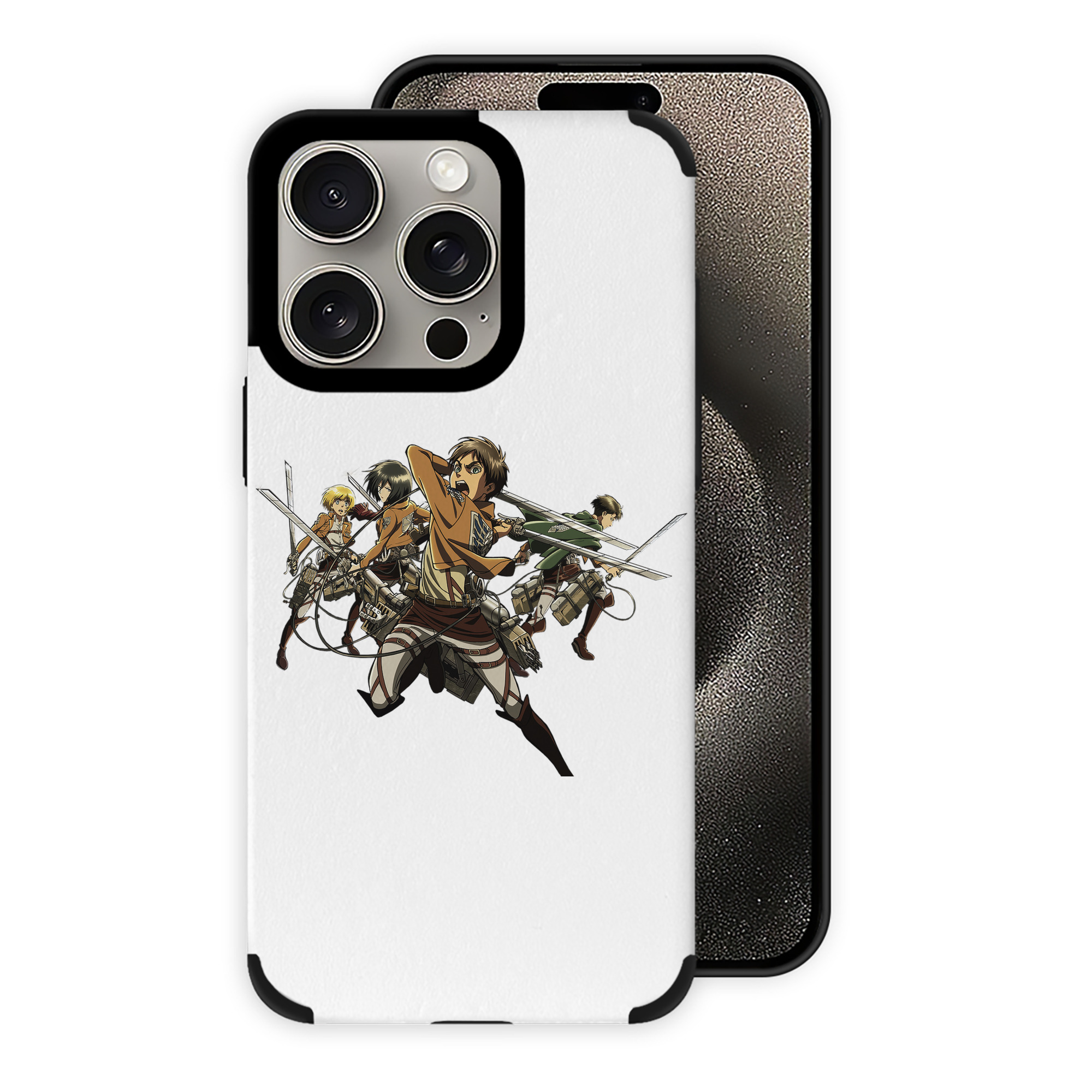 （画像用） 進撃の巨人 エレン･イェーガー Attack on Titan Eren Jäger 【iPhone15ProMax対応】 PUレザー スマホケース 耐衝撃＆黄変防止