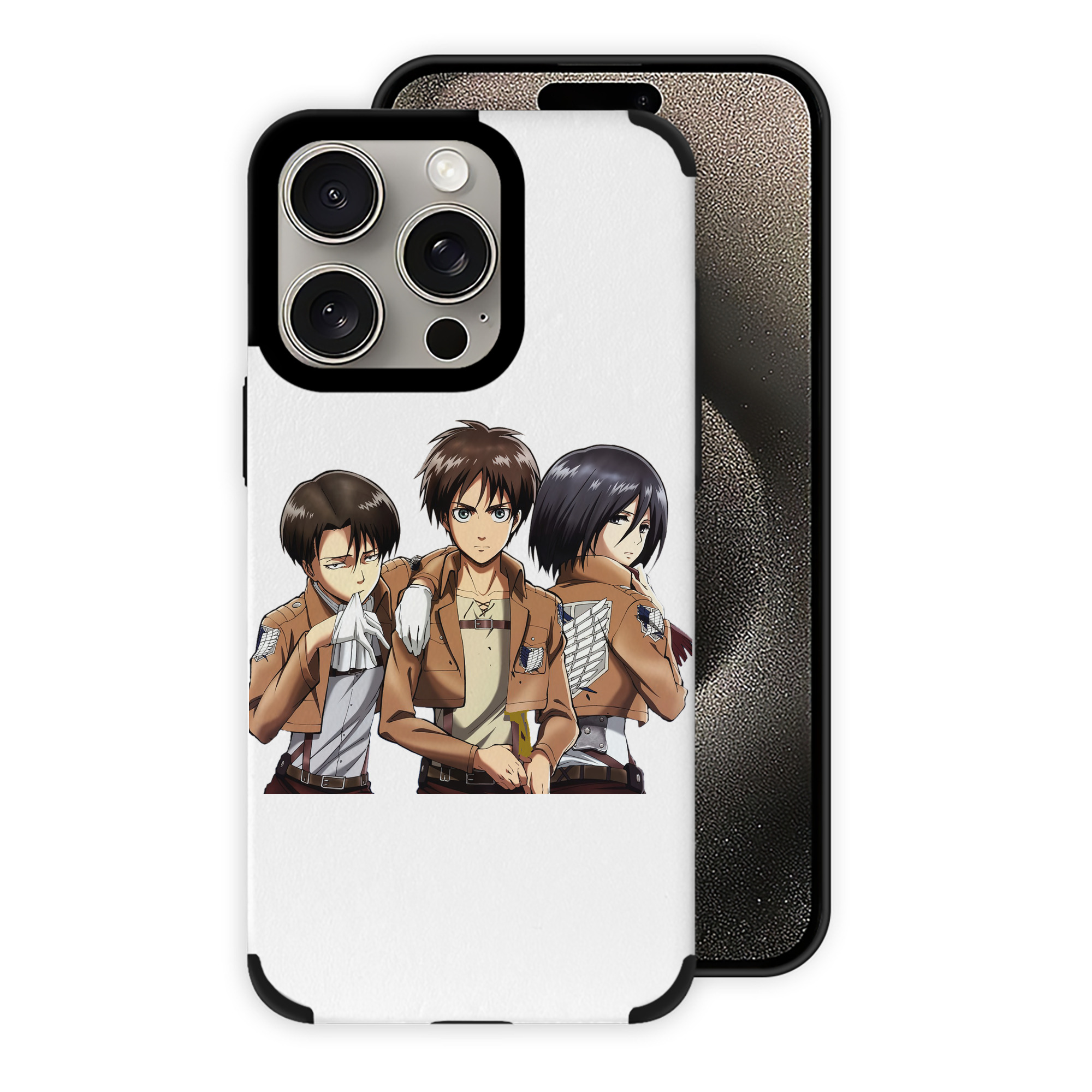 （画像用） 進撃の巨人 エレン･イェーガー Attack on Titan Eren Jäger 【iPhone15ProMax対応】 PUレザー スマホケース 耐衝撃＆黄変防止
