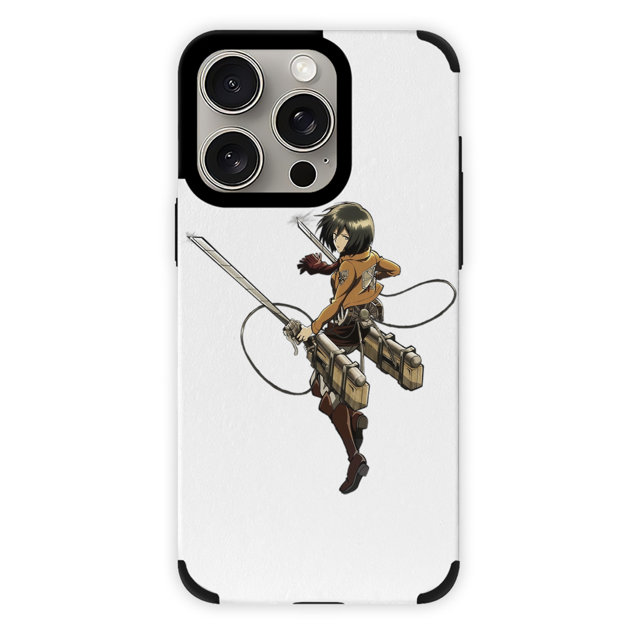 （画像用） 進撃の巨人 ミカサ·アッカーマン Attack on Titan Mikasa Ackerman 【iPhone15ProMax対応】 PUレザー スマホケース 耐衝撃＆黄変防止