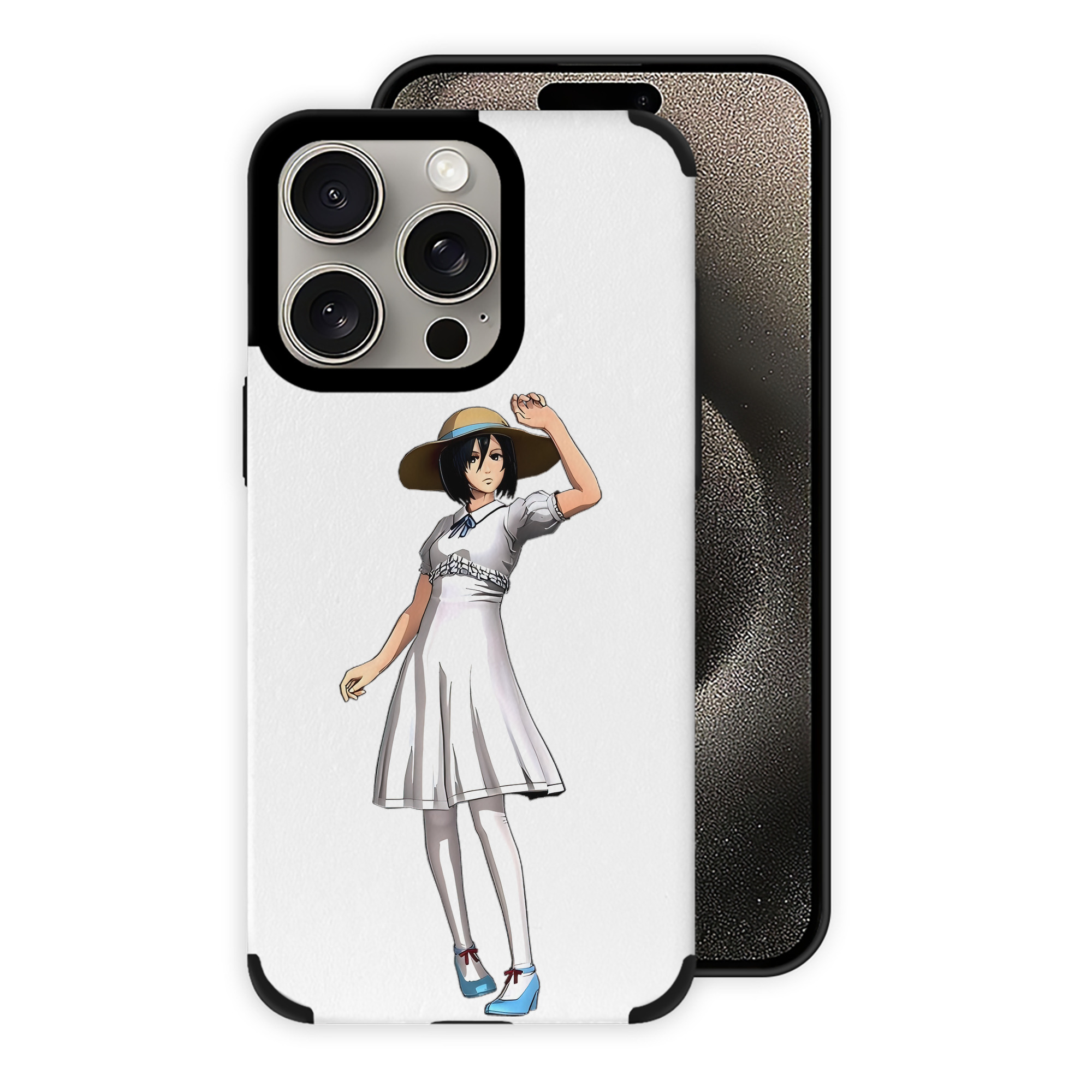 （画像用） 進撃の巨人 ミカサ·アッカーマン Attack on Titan Mikasa Ackerman 【iPhone15ProMax対応】 PUレザー スマホケース 耐衝撃＆黄変防止