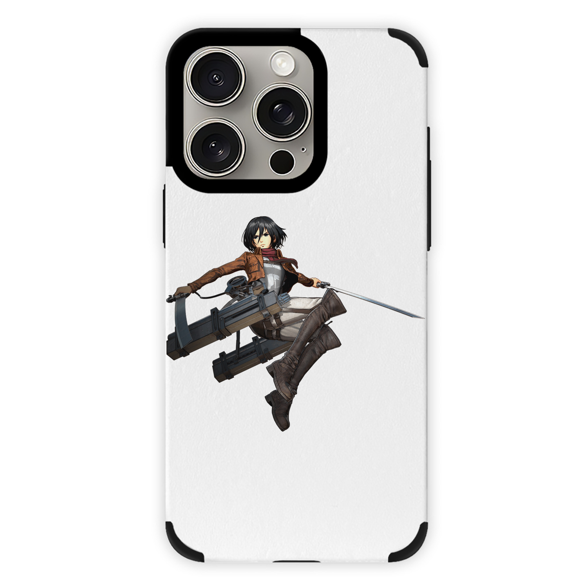 （画像用） 進撃の巨人 ミカサ·アッカーマン Attack on Titan Mikasa Ackerman 【iPhone15ProMax対応】 PUレザー スマホケース 耐衝撃＆黄変防止