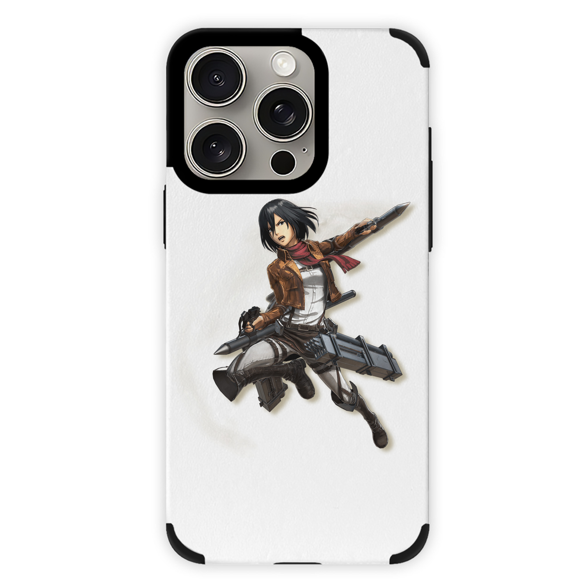 （画像用） 進撃の巨人 ミカサ·アッカーマン Attack on Titan Mikasa Ackerman 【iPhone15ProMax対応】 PUレザー スマホケース 耐衝撃＆黄変防止