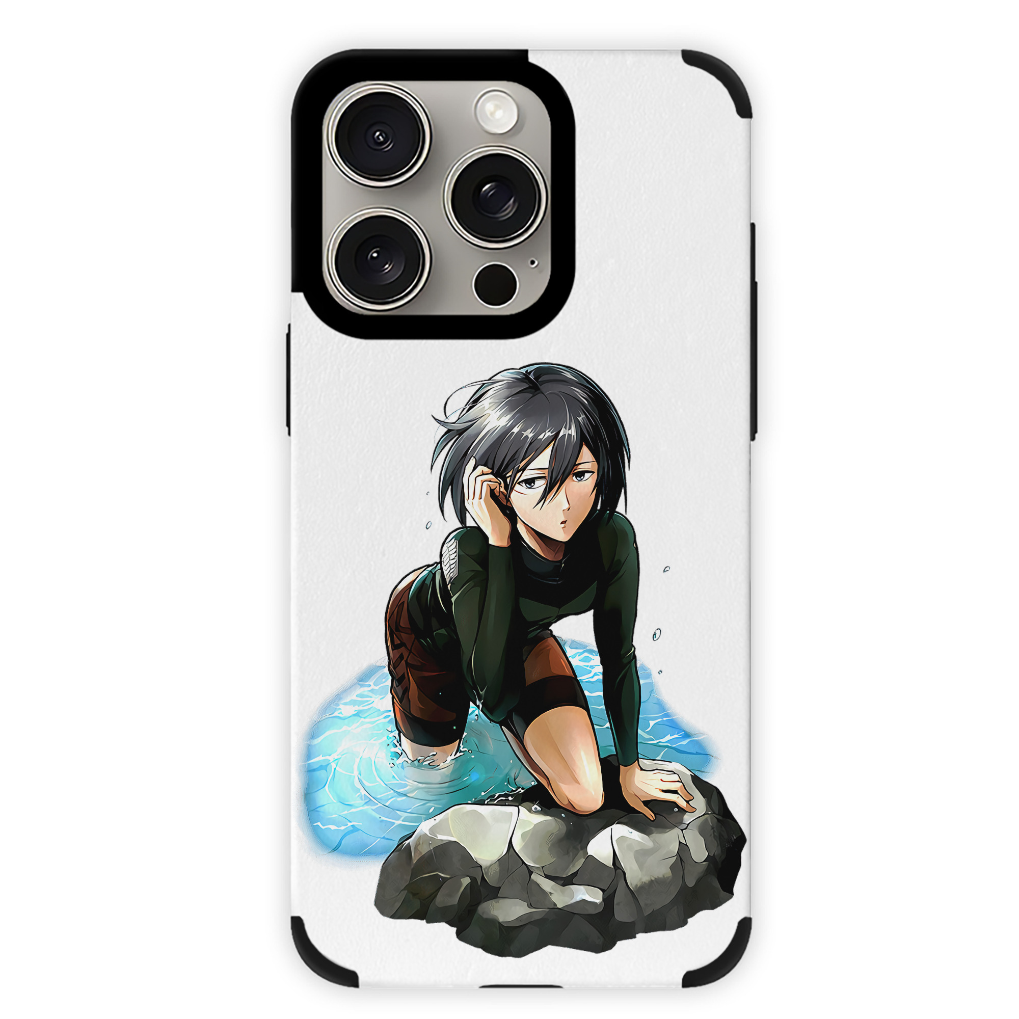 （画像用） 進撃の巨人 ミカサ·アッカーマン Attack on Titan Mikasa Ackerman 【iPhone15ProMax対応】 PUレザー スマホケース 耐衝撃＆黄変防止