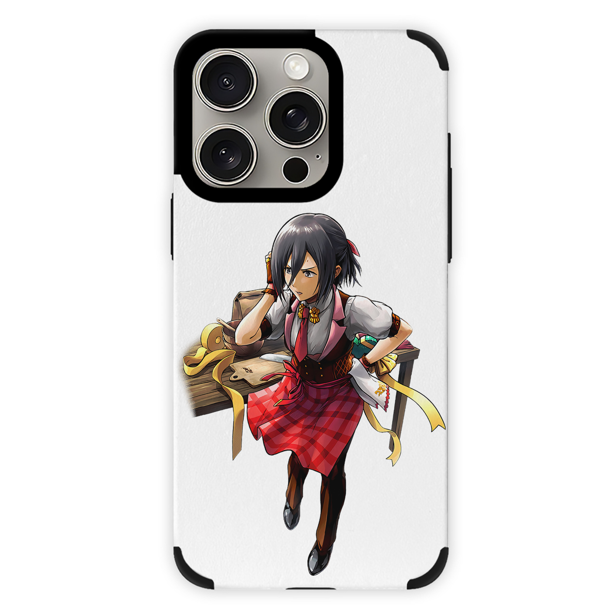 （画像用） 進撃の巨人 ミカサ·アッカーマン Attack on Titan Mikasa Ackerman 【iPhone15ProMax対応】 PUレザー スマホケース 耐衝撃＆黄変防止