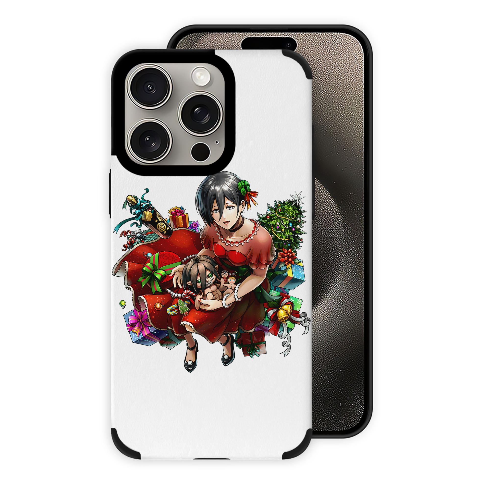 （画像用） 進撃の巨人 ミカサ·アッカーマン Attack on Titan Mikasa Ackerman 【iPhone15ProMax対応】 PUレザー スマホケース 耐衝撃＆黄変防止