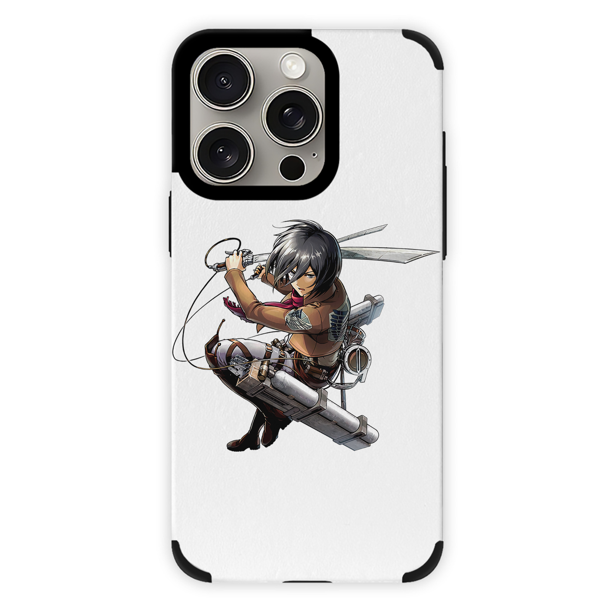 （画像用） 進撃の巨人 ミカサ·アッカーマン Attack on Titan Mikasa Ackerman 【iPhone15ProMax対応】 PUレザー スマホケース 耐衝撃＆黄変防止