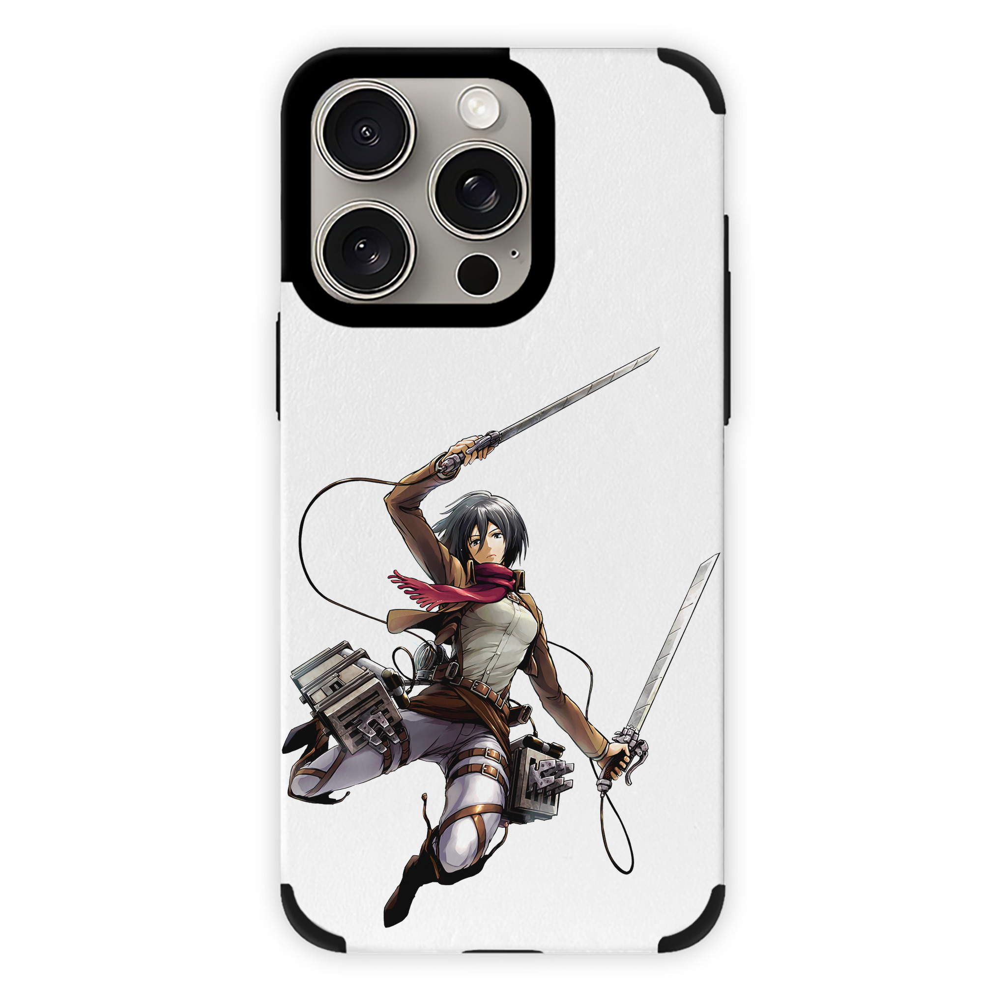 （画像用） 進撃の巨人 ミカサ·アッカーマン Attack on Titan Mikasa Ackerman 【iPhone15ProMax対応】 PUレザー スマホケース 耐衝撃＆黄変防止