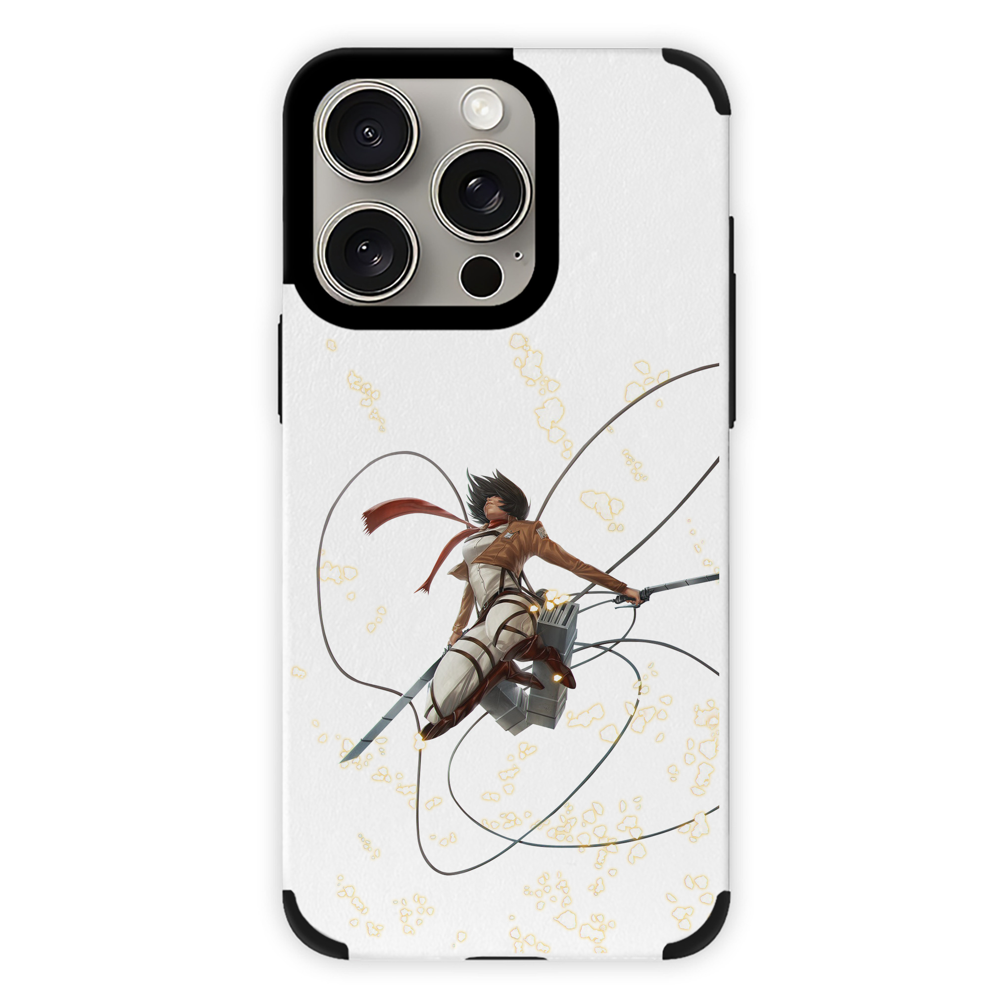 （画像用） 進撃の巨人 ミカサ·アッカーマン Attack on Titan Mikasa Ackerman 【iPhone15ProMax対応】 PUレザー スマホケース 耐衝撃＆黄変防止
