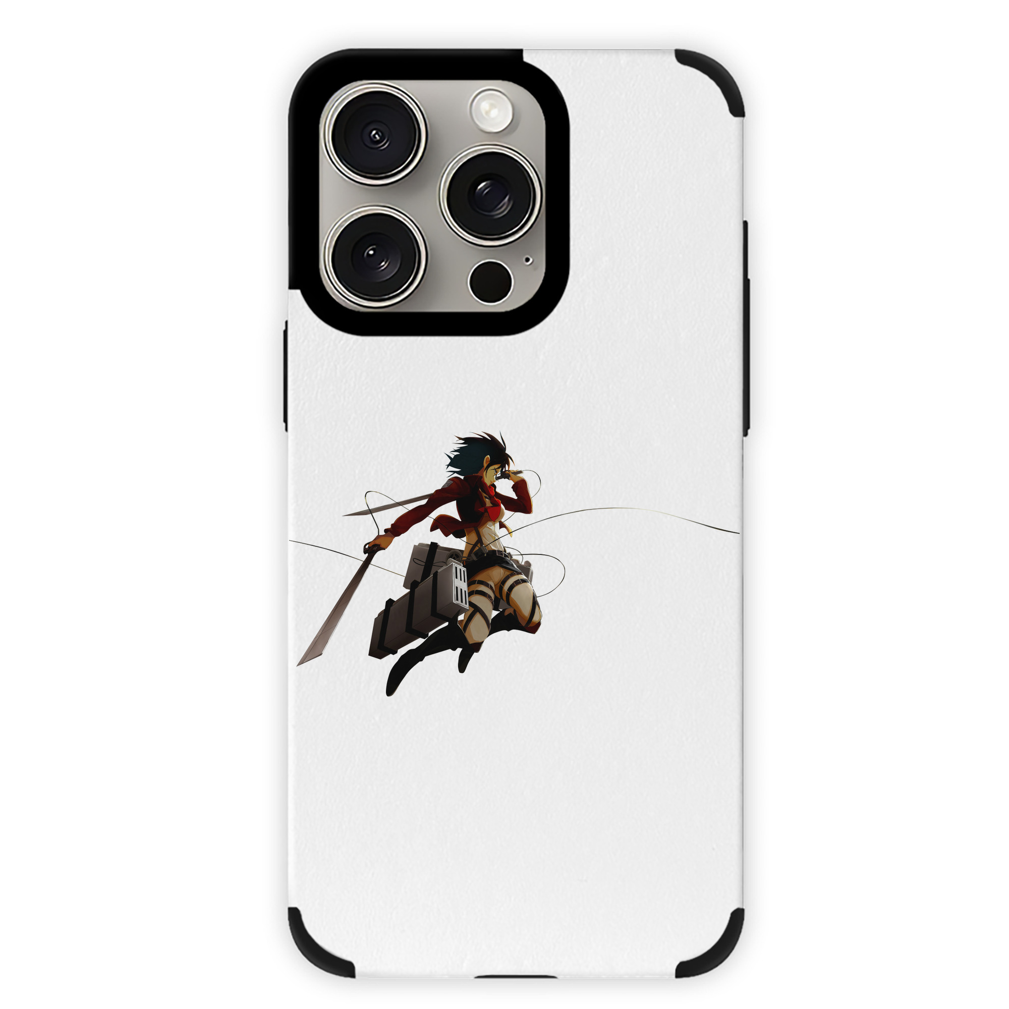 （画像用） 進撃の巨人 ミカサ·アッカーマン Attack on Titan Mikasa Ackerman 【iPhone15ProMax対応】 PUレザー スマホケース 耐衝撃＆黄変防止