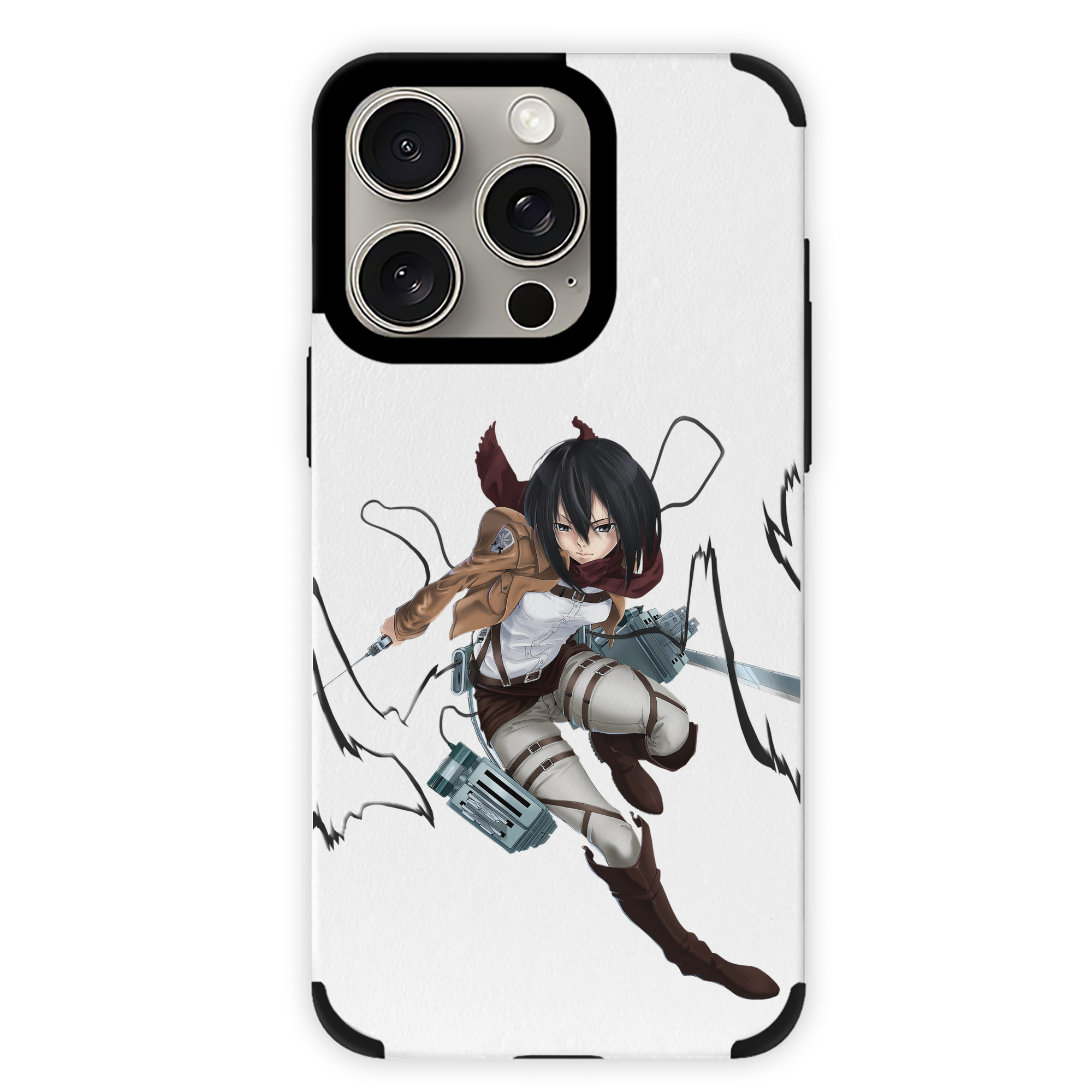 （画像用） 進撃の巨人 ミカサ·アッカーマン Attack on Titan Mikasa Ackerman 【iPhone15ProMax対応】 PUレザー スマホケース 耐衝撃＆黄変防止