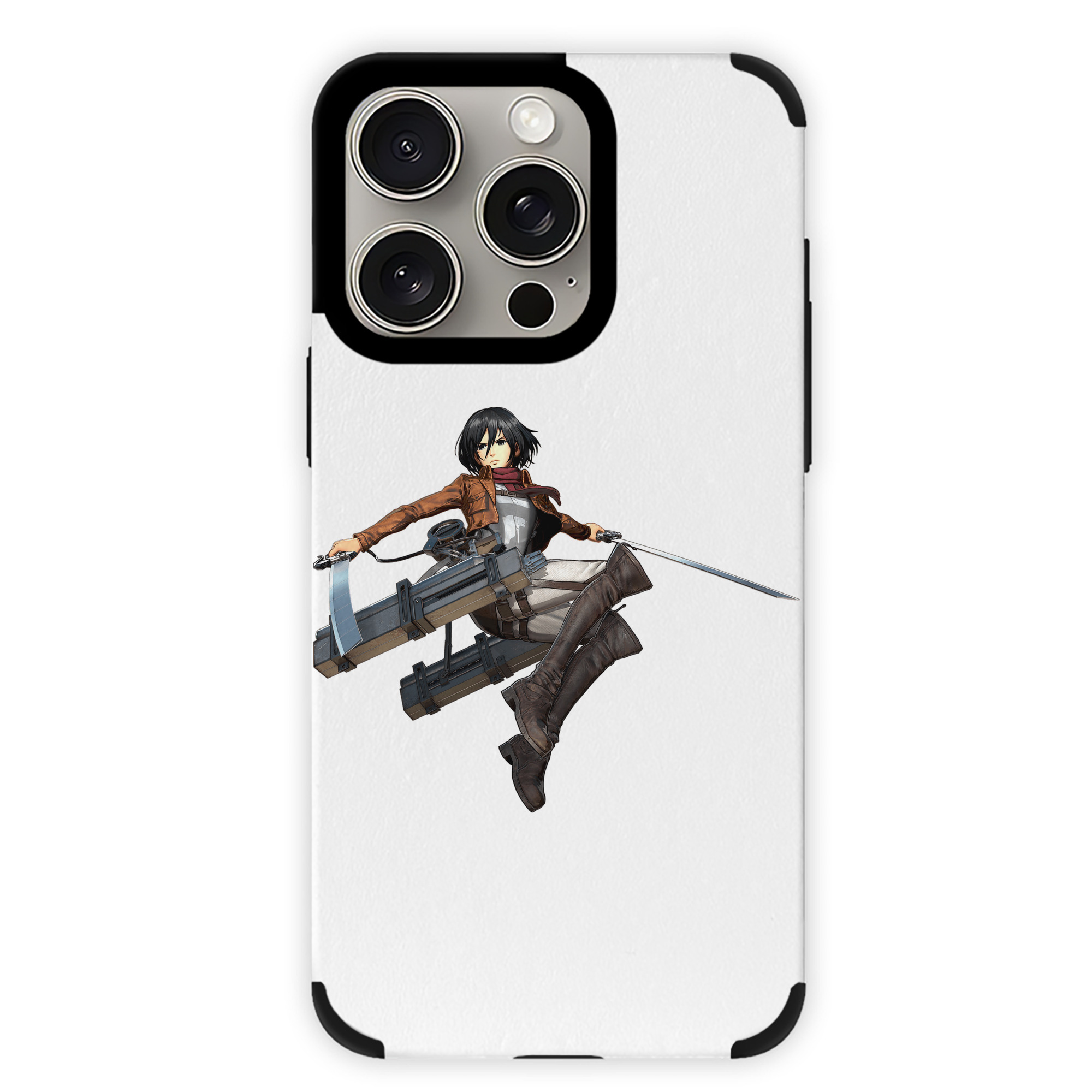 （画像用） 進撃の巨人 ミカサ·アッカーマン Attack on Titan Mikasa Ackerman 【iPhone15ProMax対応】 PUレザー スマホケース 耐衝撃＆黄変防止