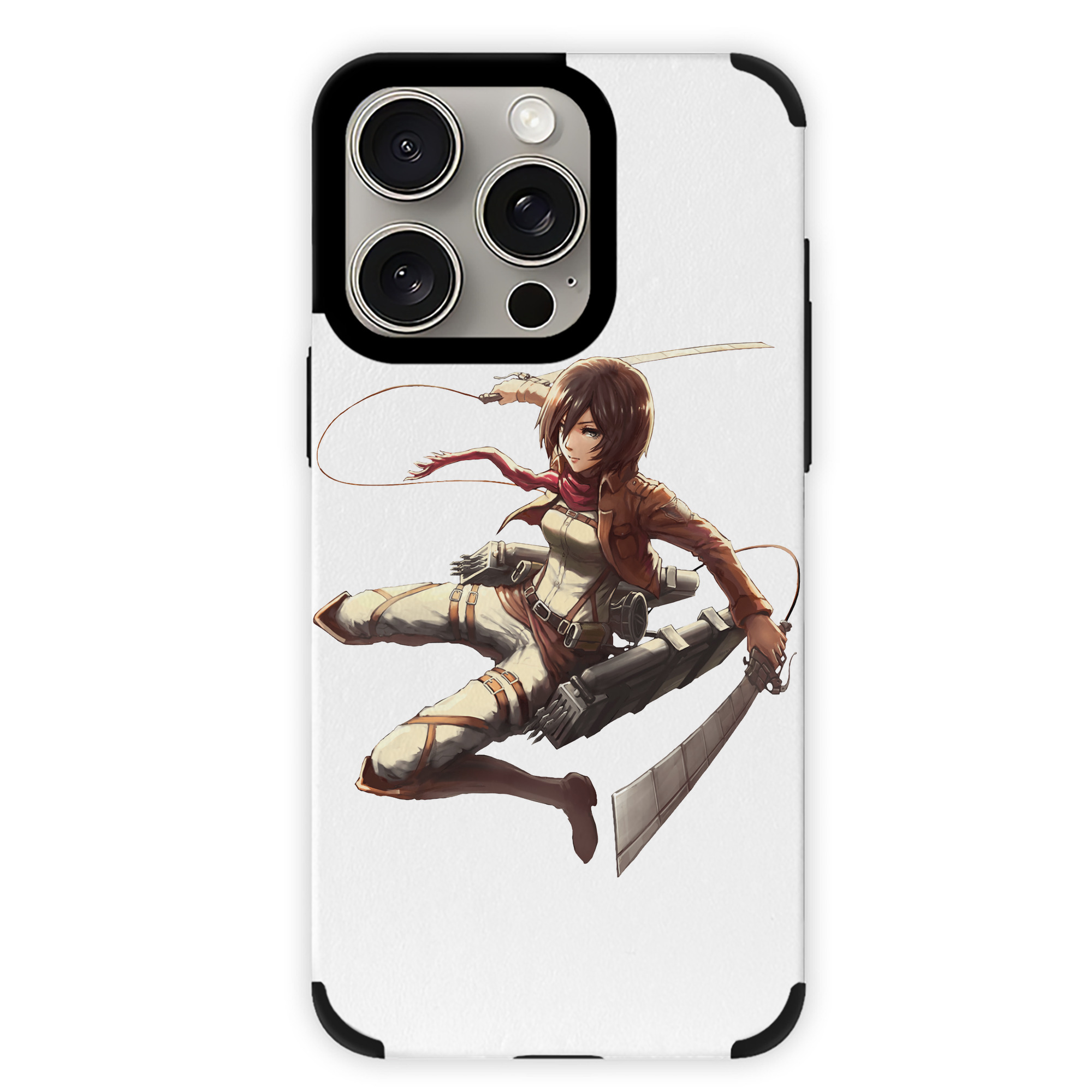 （画像用） 進撃の巨人 ミカサ·アッカーマン Attack on Titan Mikasa Ackerman 【iPhone15ProMax対応】 PUレザー スマホケース 耐衝撃＆黄変防止
