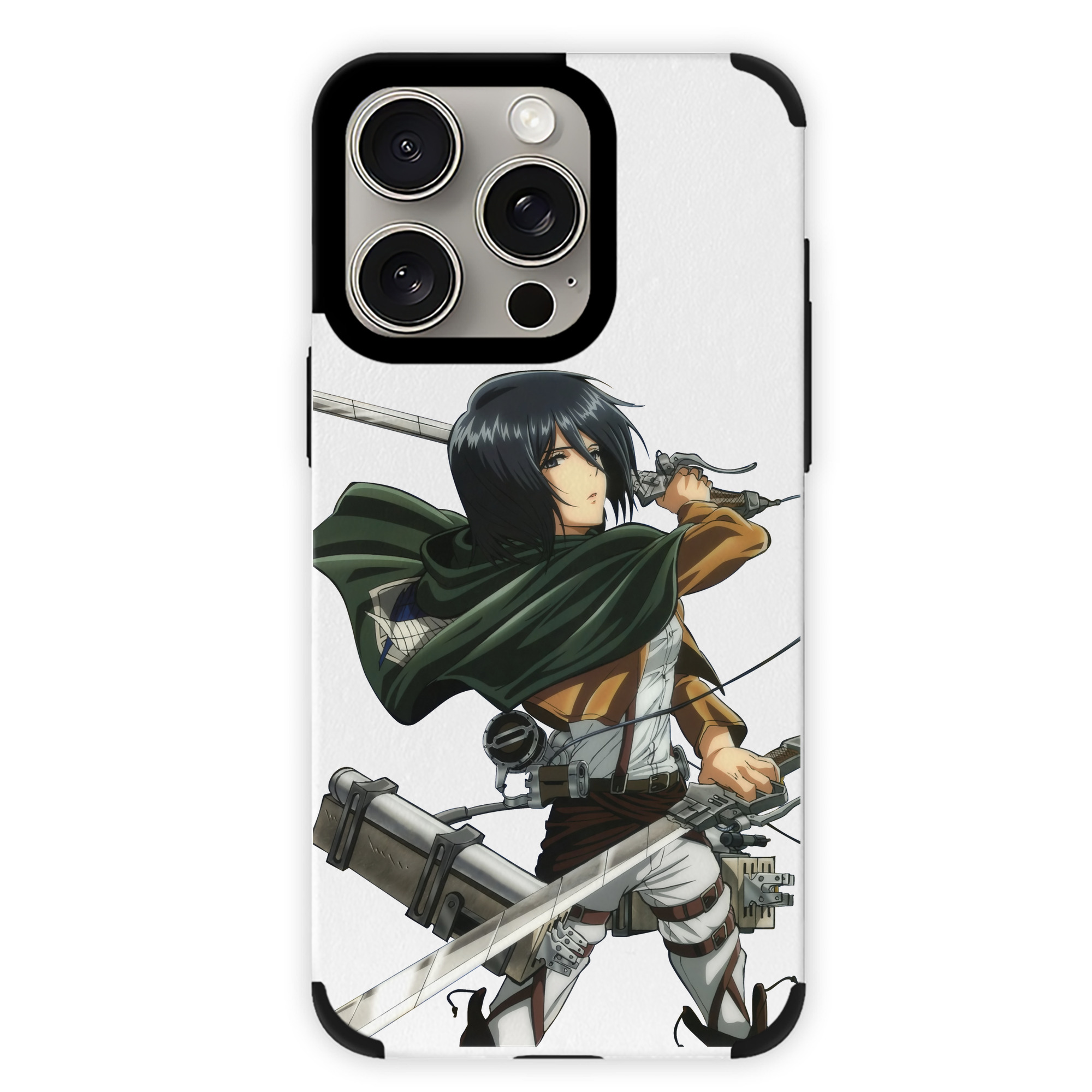 （画像用） 進撃の巨人 ミカサ·アッカーマン Attack on Titan Mikasa Ackerman 【iPhone15ProMax対応】 PUレザー スマホケース 耐衝撃＆黄変防止