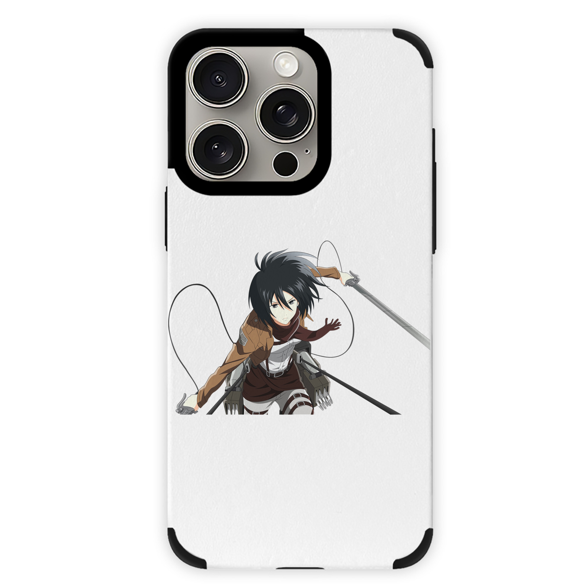 （画像用） 進撃の巨人 ミカサ·アッカーマン Attack on Titan Mikasa Ackerman 【iPhone15ProMax対応】 PUレザー スマホケース 耐衝撃＆黄変防止