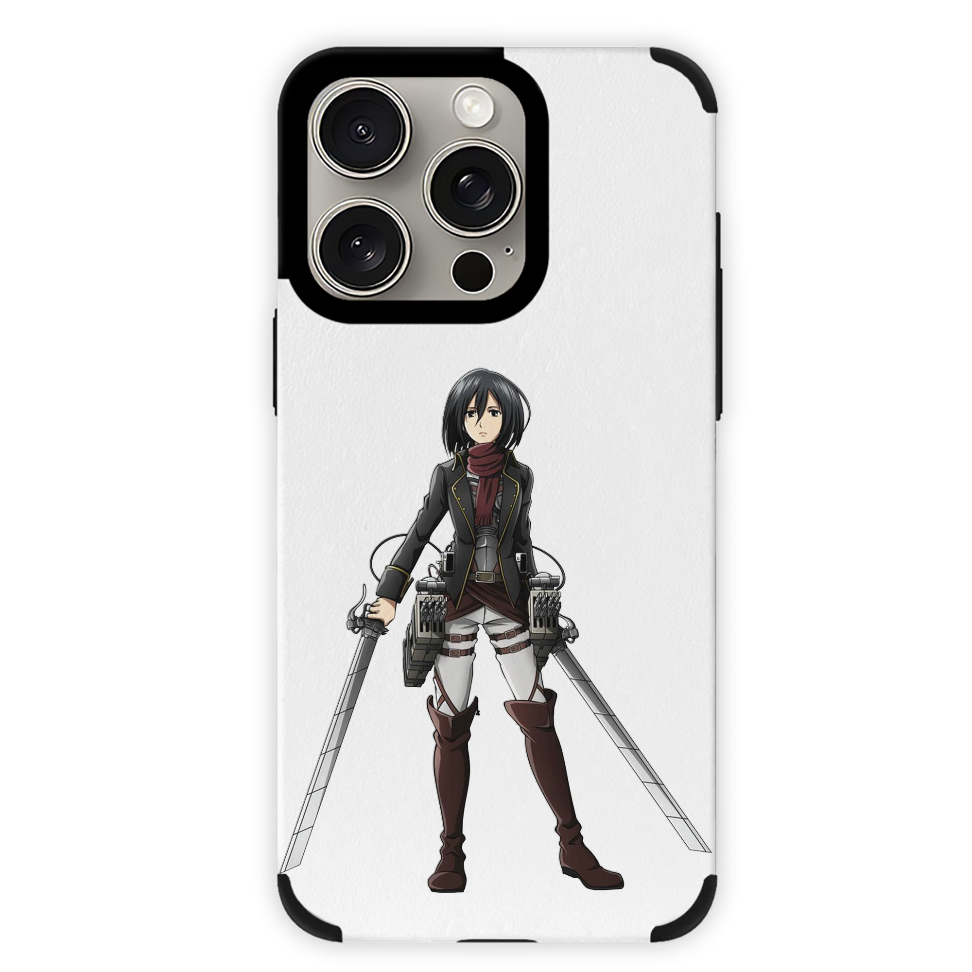 （画像用） 進撃の巨人 ミカサ·アッカーマン Attack on Titan Mikasa Ackerman 【iPhone15ProMax対応】 PUレザー スマホケース 耐衝撃＆黄変防止
