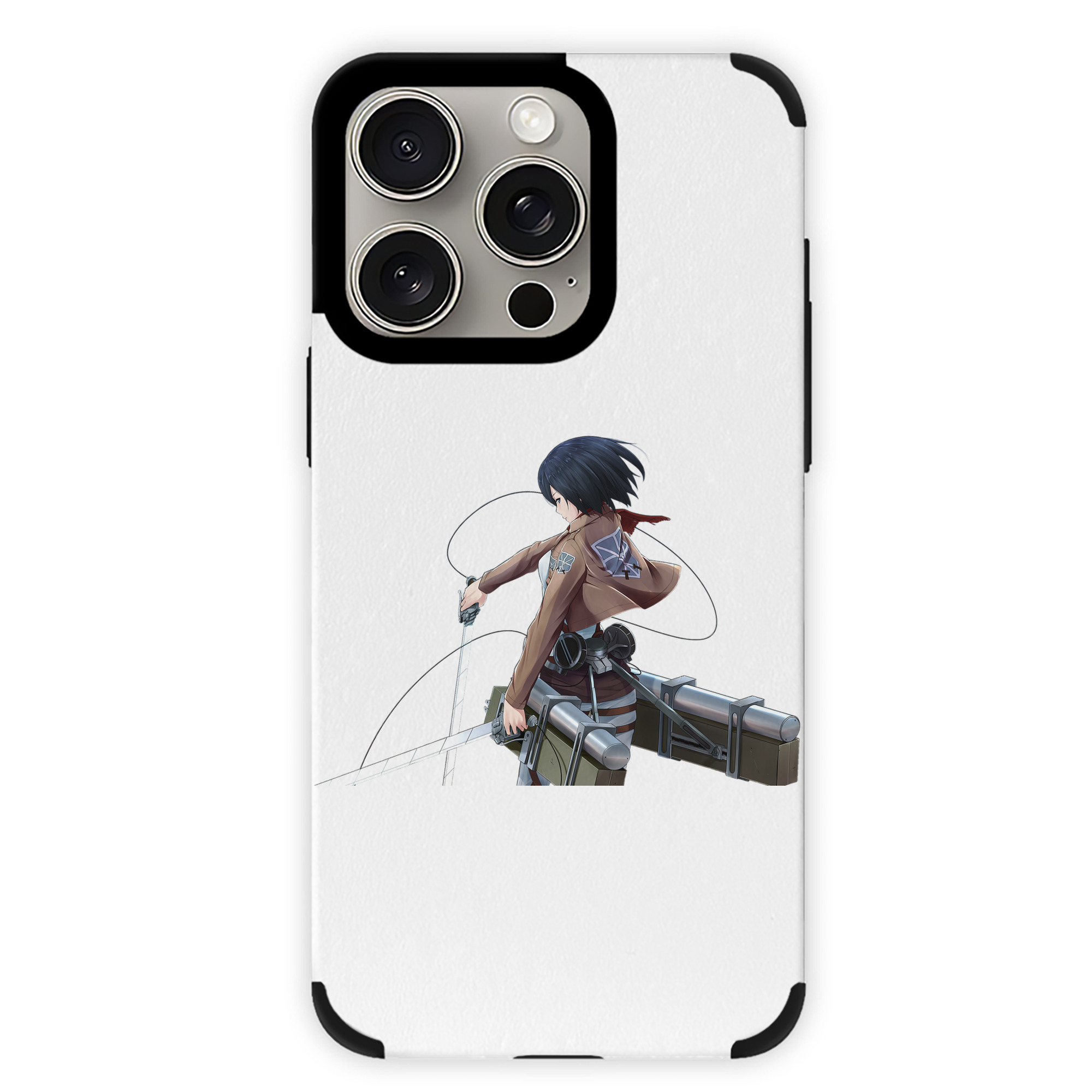 （画像用） 進撃の巨人 ミカサ·アッカーマン Attack on Titan Mikasa Ackerman 【iPhone15ProMax対応】 PUレザー スマホケース 耐衝撃＆黄変防止