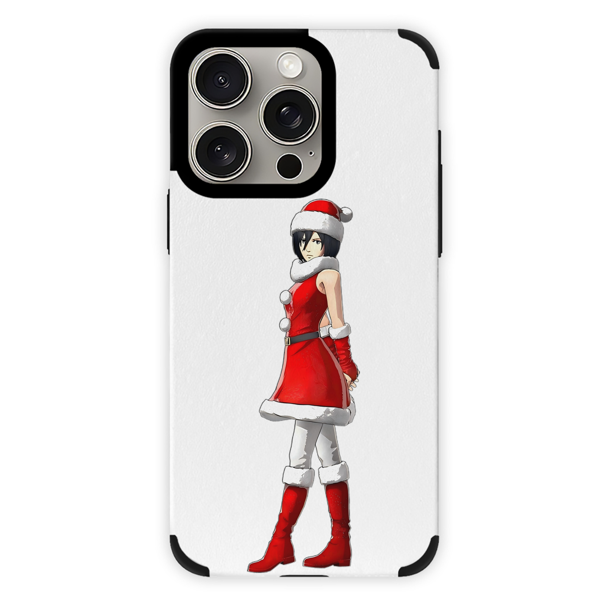 （画像用） 進撃の巨人 ミカサ·アッカーマン Attack on Titan Mikasa Ackerman 【iPhone15ProMax対応】 PUレザー スマホケース 耐衝撃＆黄変防止