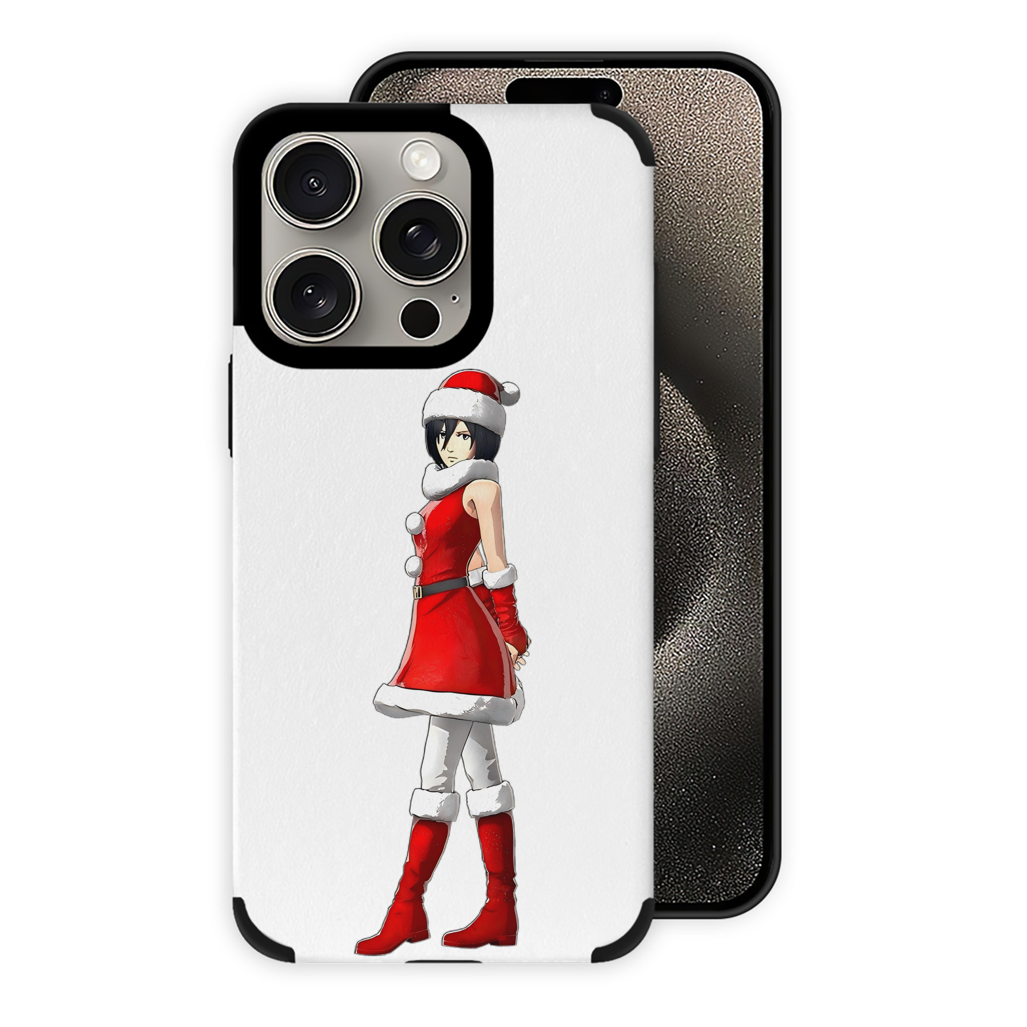 （画像用） 進撃の巨人 ミカサ·アッカーマン Attack on Titan Mikasa Ackerman 【iPhone15ProMax対応】 PUレザー スマホケース 耐衝撃＆黄変防止