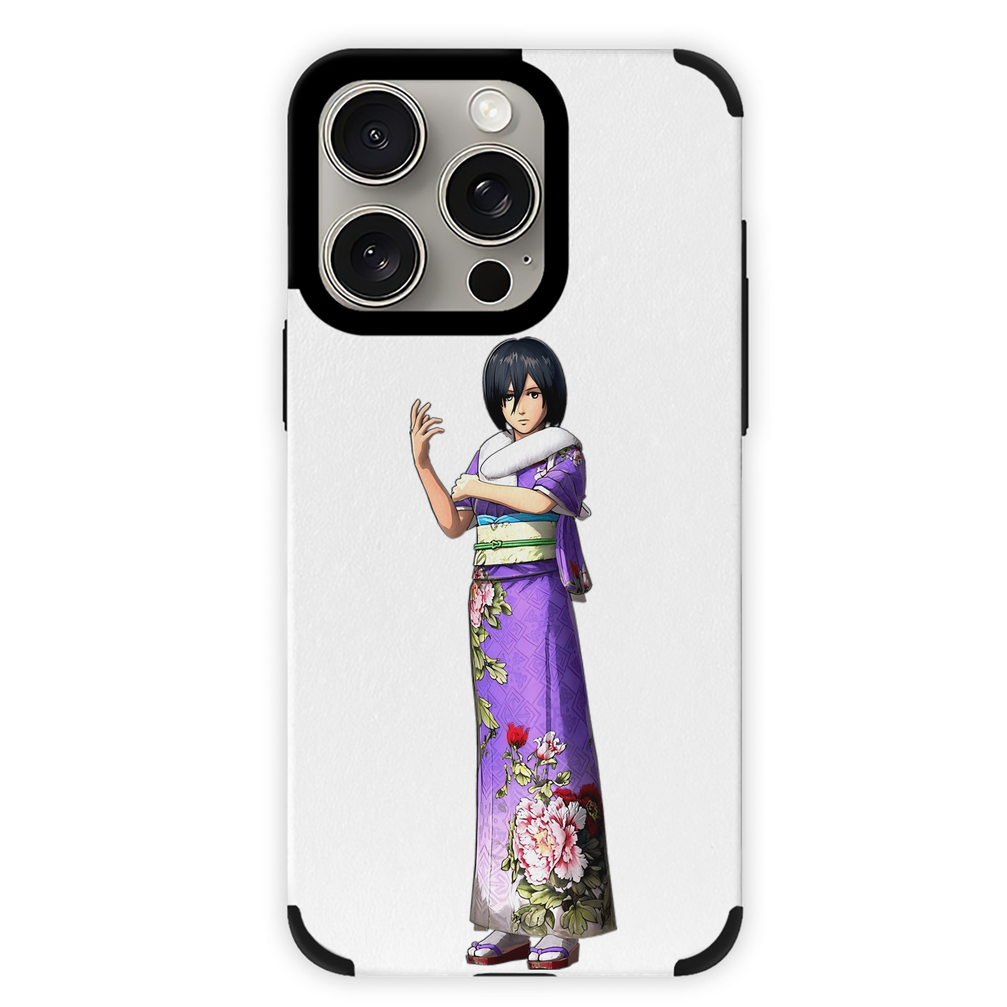 （画像用） 進撃の巨人 ミカサ·アッカーマン Attack on Titan Mikasa Ackerman 【iPhone15ProMax対応】 PUレザー スマホケース 耐衝撃＆黄変防止