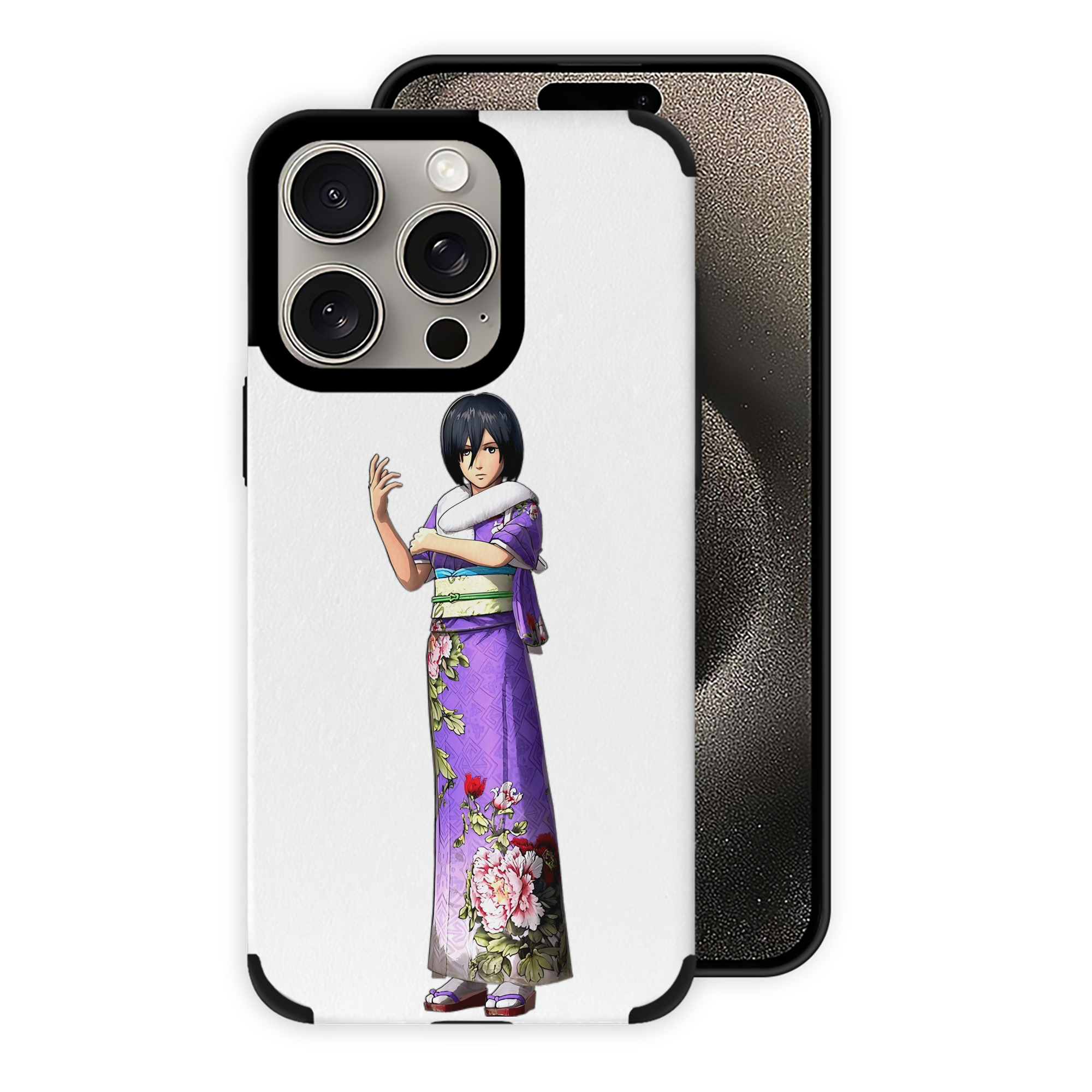 （画像用） 進撃の巨人 ミカサ·アッカーマン Attack on Titan Mikasa Ackerman 【iPhone15ProMax対応】 PUレザー スマホケース 耐衝撃＆黄変防止