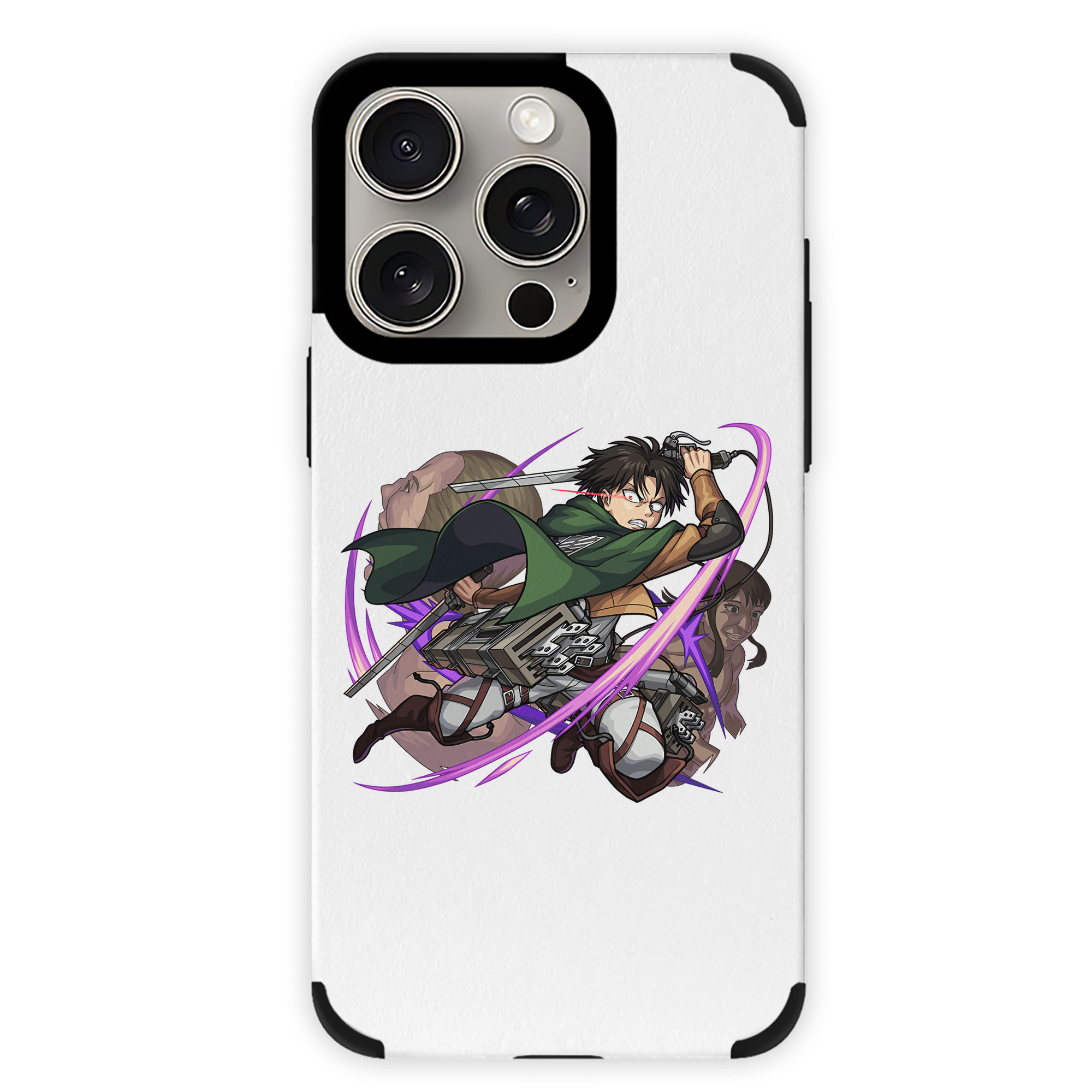 （画像用） 進撃の巨人 リヴァイ·アッカーマン Attack on Titan Levi Ackerman 【iPhone15ProMax対応】 PUレザー スマホケース 耐衝撃＆黄変防止