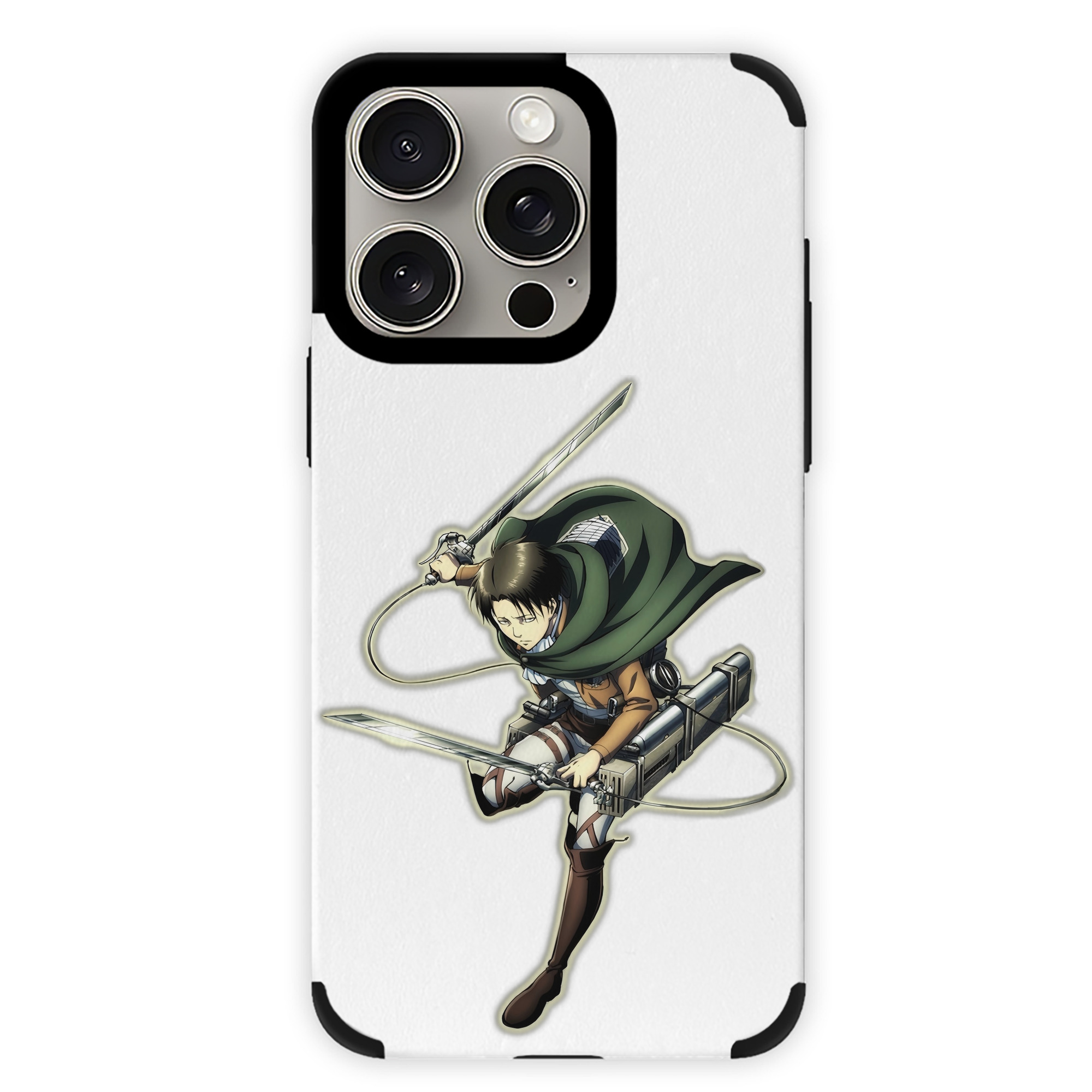 （画像用） 進撃の巨人 リヴァイ·アッカーマン Attack on Titan Levi Ackerman 【iPhone15ProMax対応】 PUレザー スマホケース 耐衝撃＆黄変防止