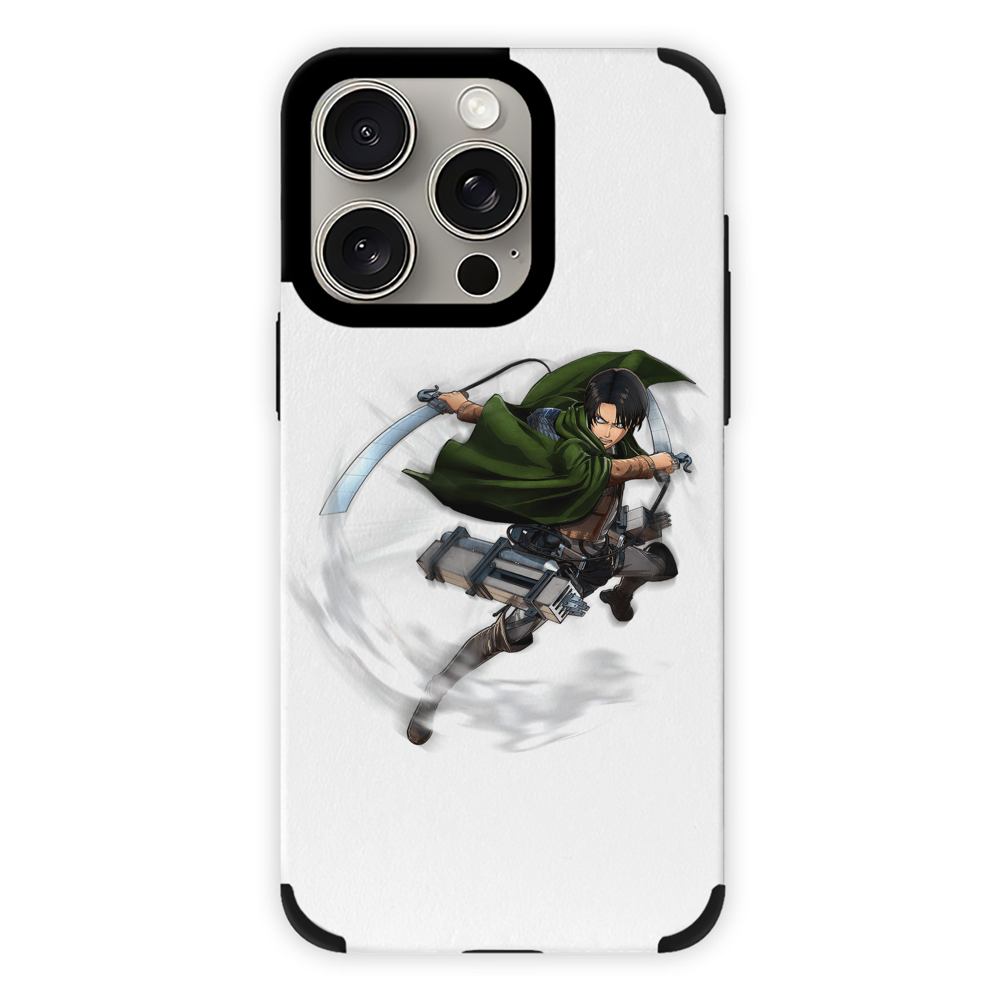 （画像用） 進撃の巨人 リヴァイ·アッカーマン Attack on Titan Levi Ackerman 【iPhone15ProMax対応】 PUレザー スマホケース 耐衝撃＆黄変防止