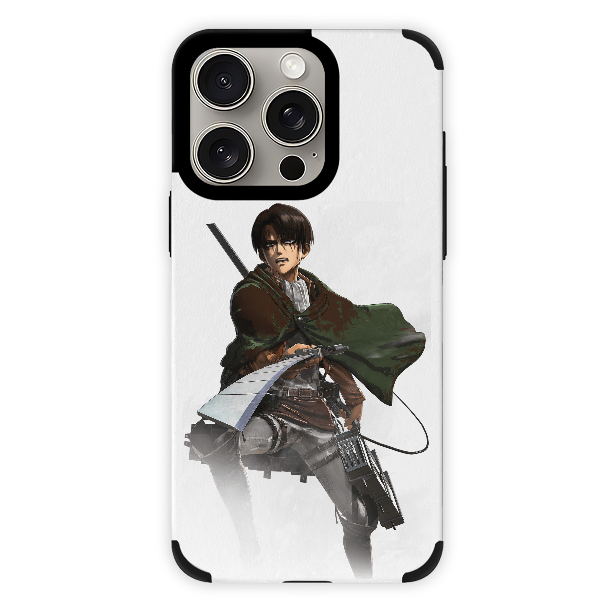 （画像用） 進撃の巨人 リヴァイ·アッカーマン Attack on Titan Levi Ackerman 【iPhone15ProMax対応】 PUレザー スマホケース 耐衝撃＆黄変防止