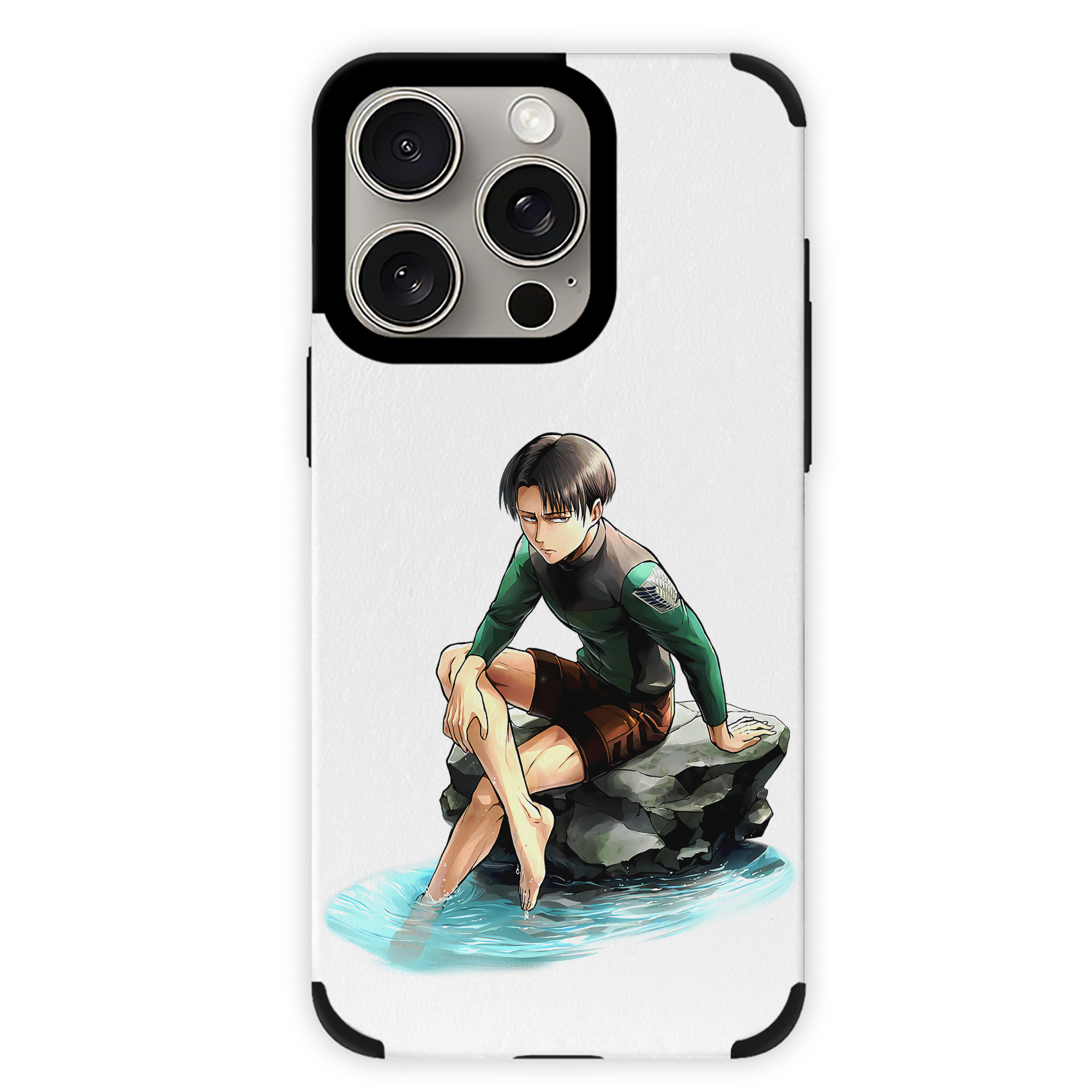 （画像用） 進撃の巨人 リヴァイ·アッカーマン Attack on Titan Levi Ackerman 【iPhone15ProMax対応】 PUレザー スマホケース 耐衝撃＆黄変防止