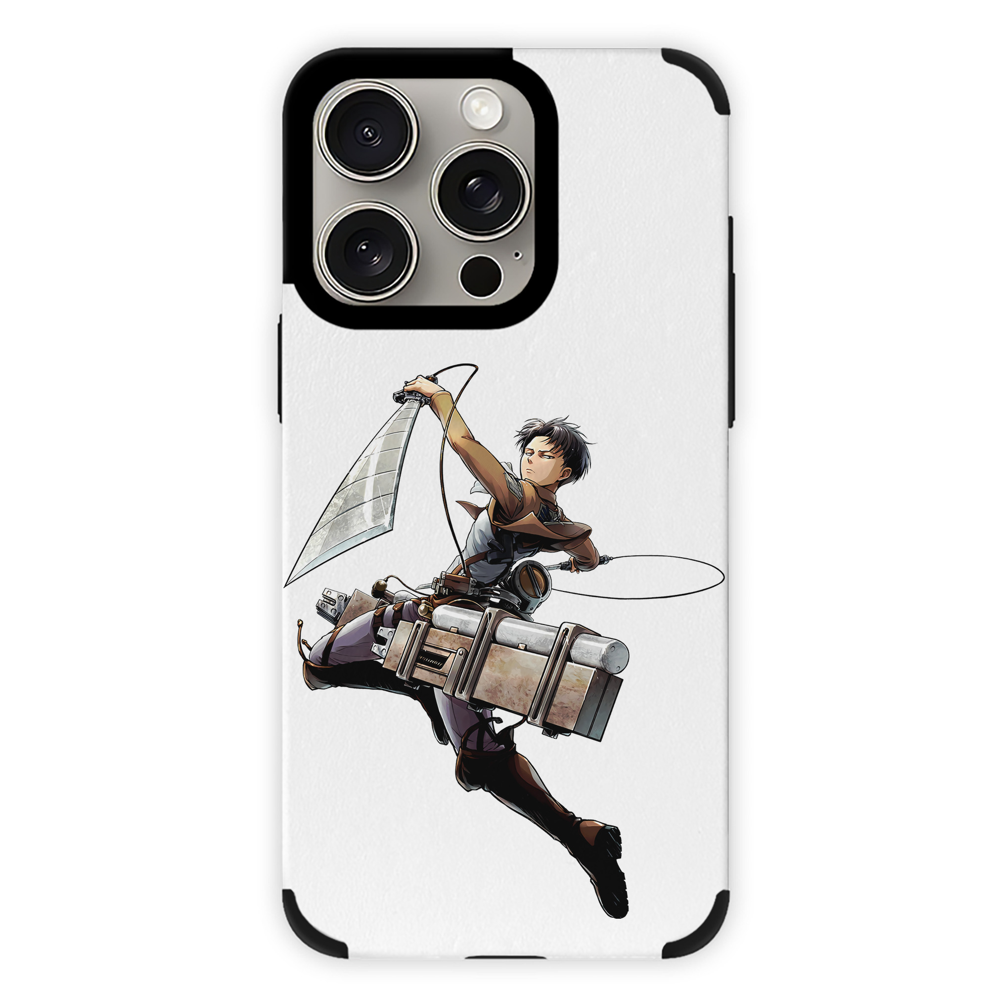 （画像用） 進撃の巨人 リヴァイ·アッカーマン Attack on Titan Levi Ackerman 【iPhone15ProMax対応】 PUレザー スマホケース 耐衝撃＆黄変防止