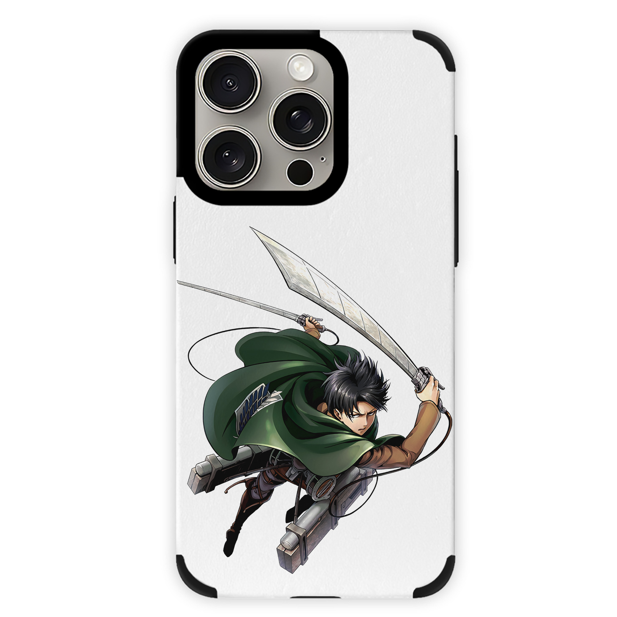 （画像用） 進撃の巨人 リヴァイ·アッカーマン Attack on Titan Levi Ackerman 【iPhone15ProMax対応】 PUレザー スマホケース 耐衝撃＆黄変防止