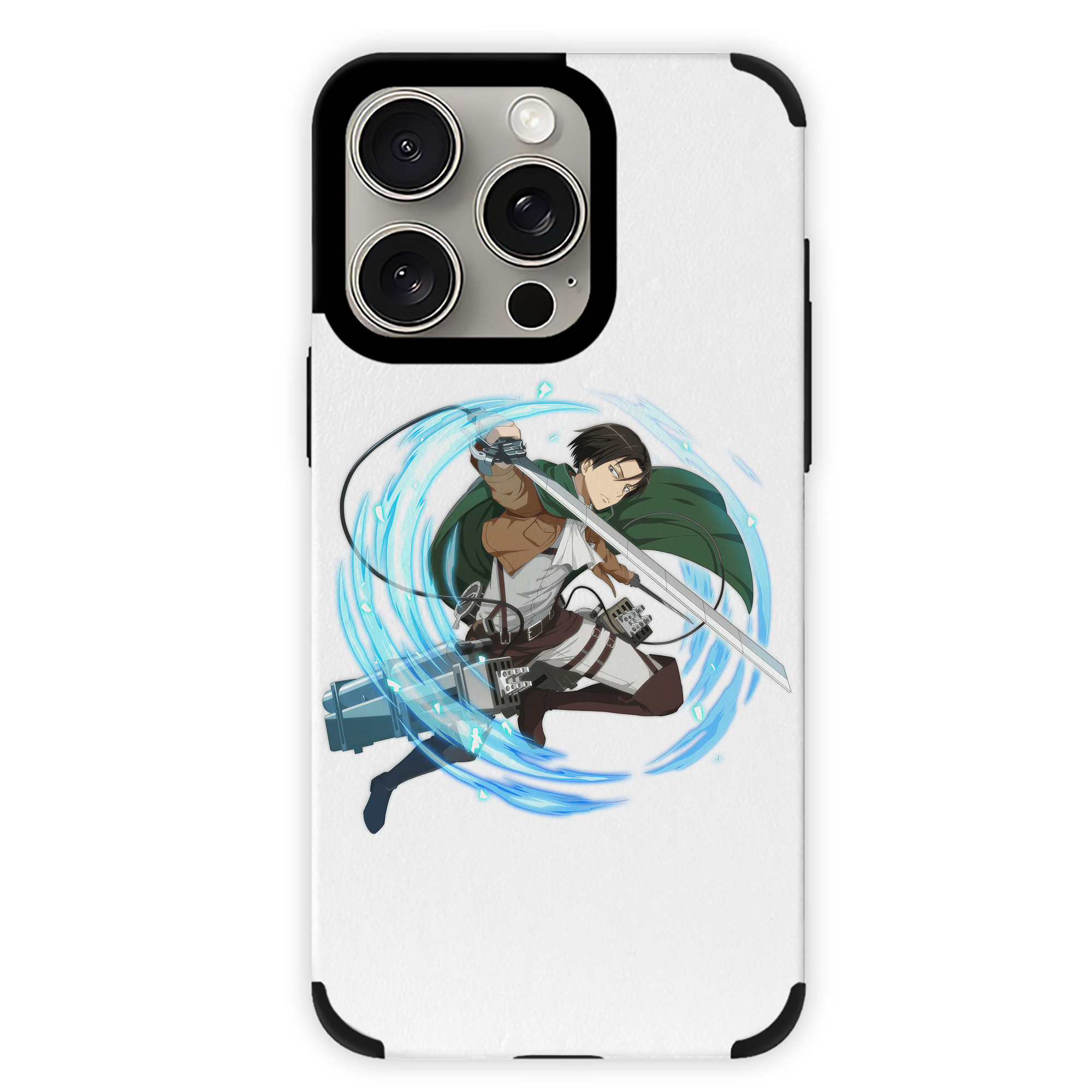 （画像用） 進撃の巨人 リヴァイ·アッカーマン Attack on Titan Levi Ackerman 【iPhone15ProMax対応】 PUレザー スマホケース 耐衝撃＆黄変防止