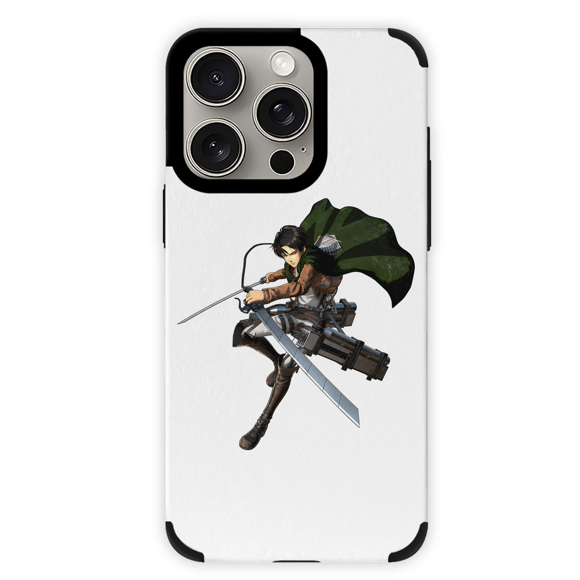 （画像用） 進撃の巨人 リヴァイ·アッカーマン Attack on Titan Levi Ackerman 【iPhone15ProMax対応】 PUレザー スマホケース 耐衝撃＆黄変防止