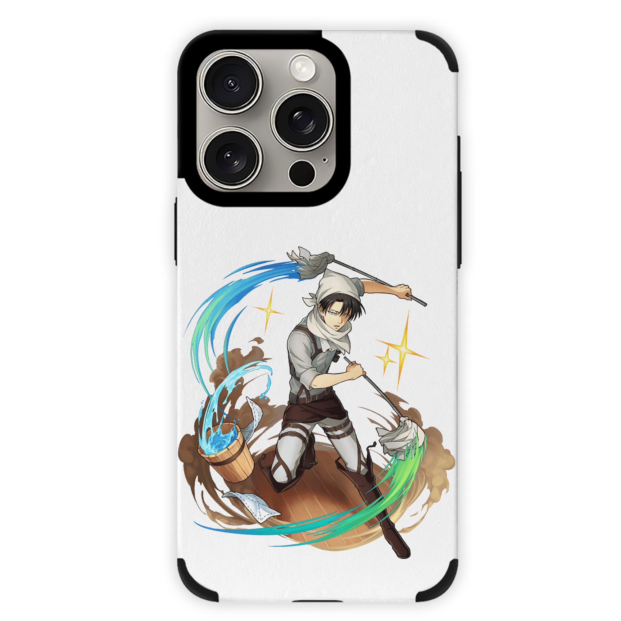 （画像用） 進撃の巨人 リヴァイ·アッカーマン Attack on Titan Levi Ackerman 【iPhone15ProMax対応】 PUレザー スマホケース 耐衝撃＆黄変防止