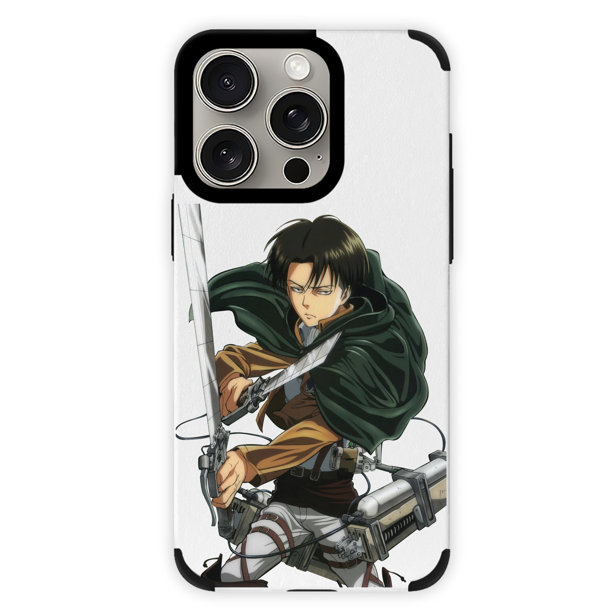 （画像用） 進撃の巨人 リヴァイ·アッカーマン Attack on Titan Levi Ackerman 【iPhone15ProMax対応】 PUレザー スマホケース 耐衝撃＆黄変防止