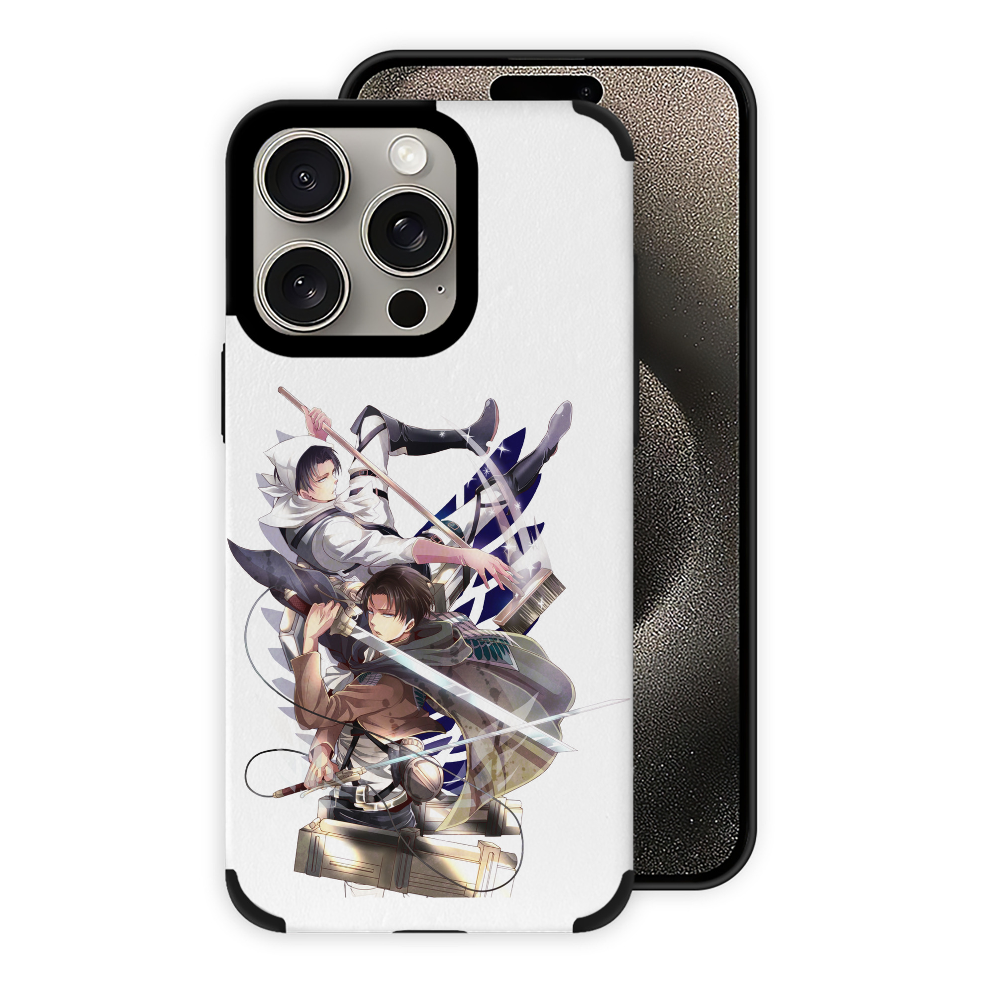 （画像用） 進撃の巨人 リヴァイ·アッカーマン Attack on Titan Levi Ackerman 【iPhone15ProMax対応】 PUレザー スマホケース 耐衝撃＆黄変防止