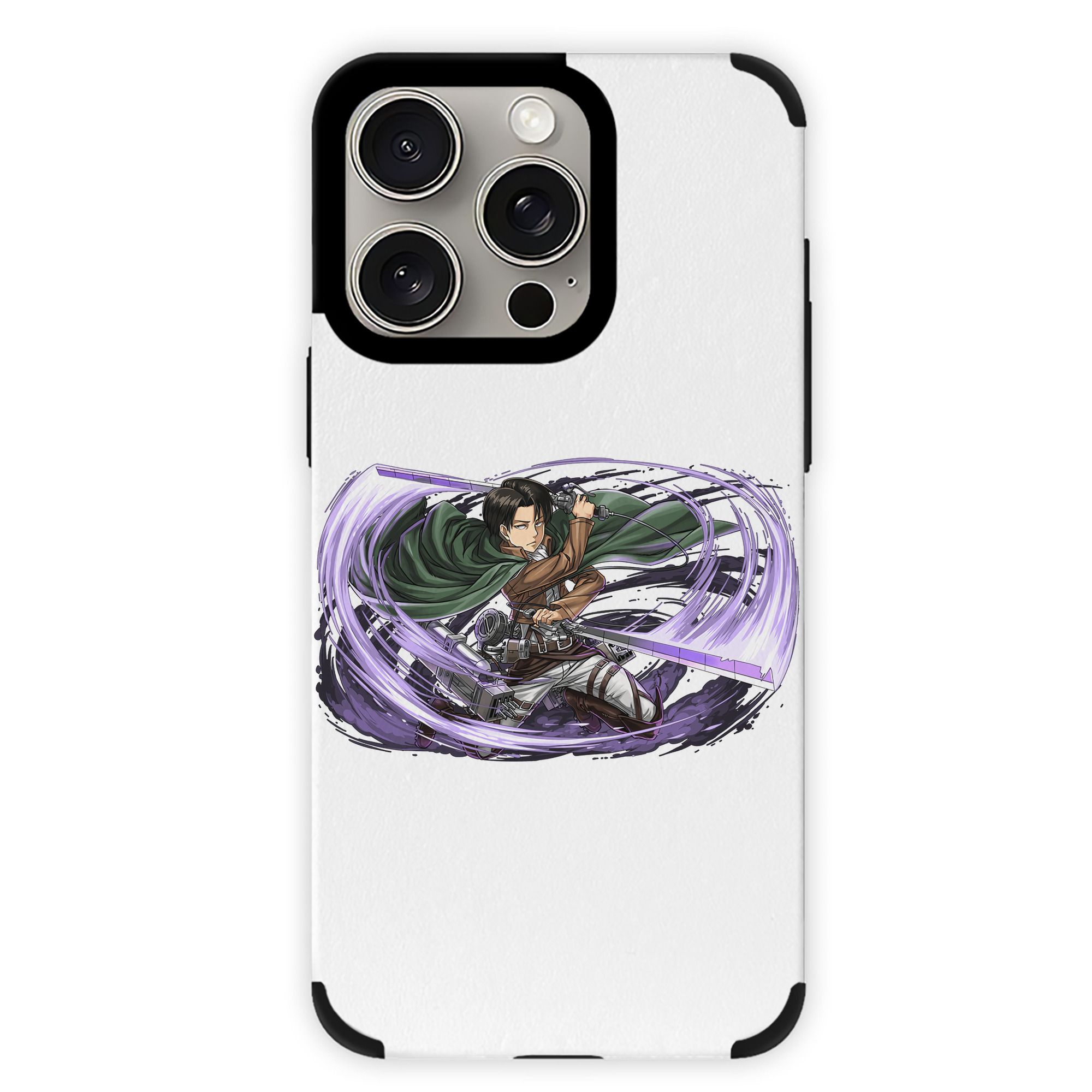 （画像用） 進撃の巨人 リヴァイ·アッカーマン Attack on Titan Levi Ackerman 【iPhone15ProMax対応】 PUレザー スマホケース 耐衝撃＆黄変防止